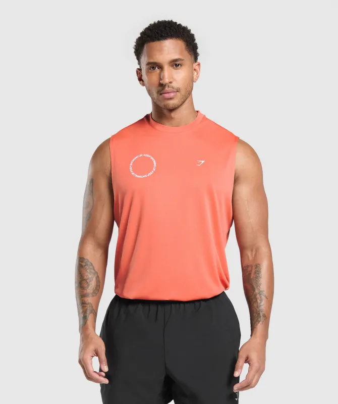 Gymshark Keep Showing Up Tank - Muted Coral sold by Gymshark
