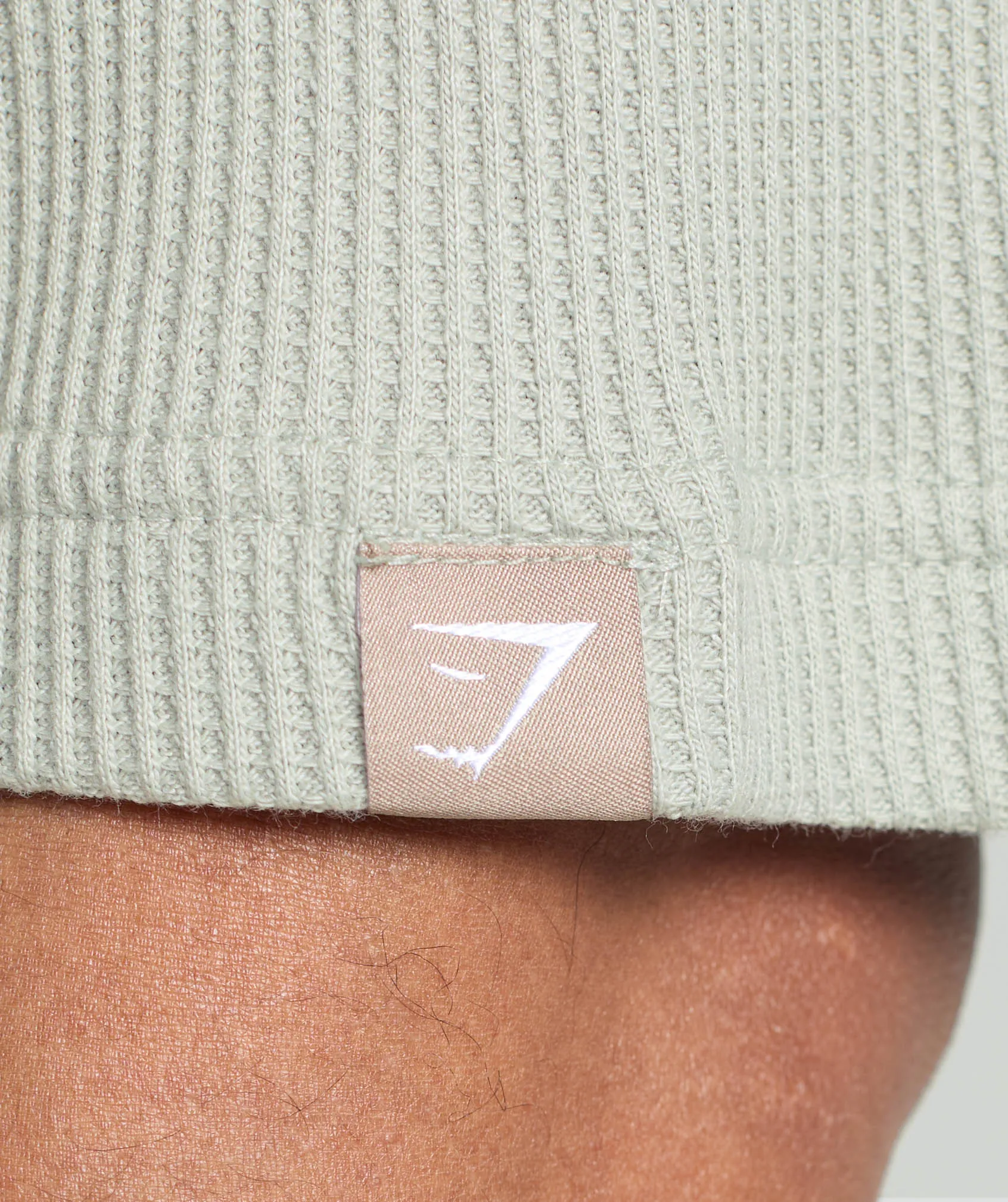 Gymshark Waffle Oversized T-Shirt - Stone Grey sold by Gymshark product image thumbnail 5