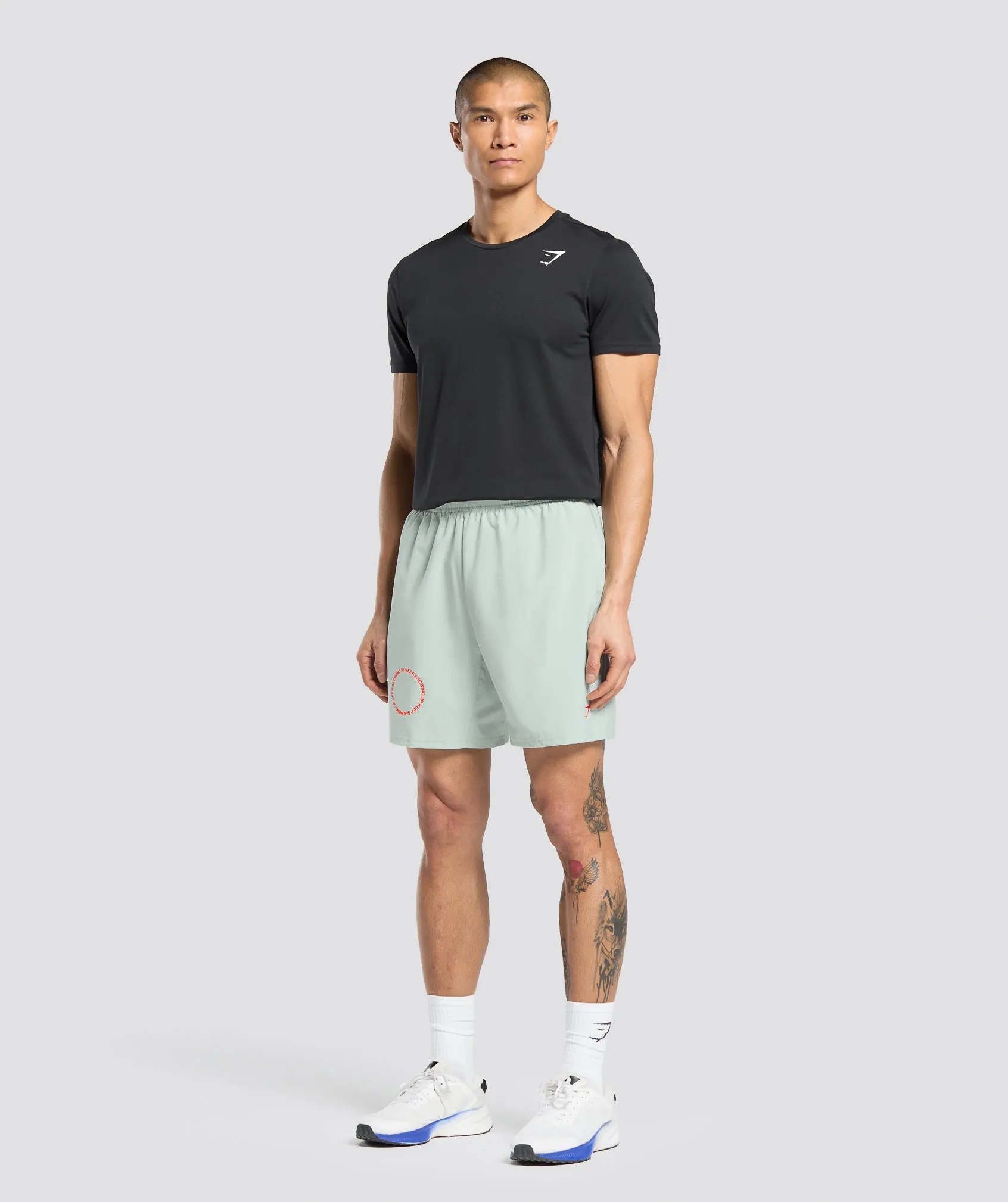 Gymshark Keep Showing Up 7" Shorts - Morning Blue sold by Gymshark product image thumbnail 4