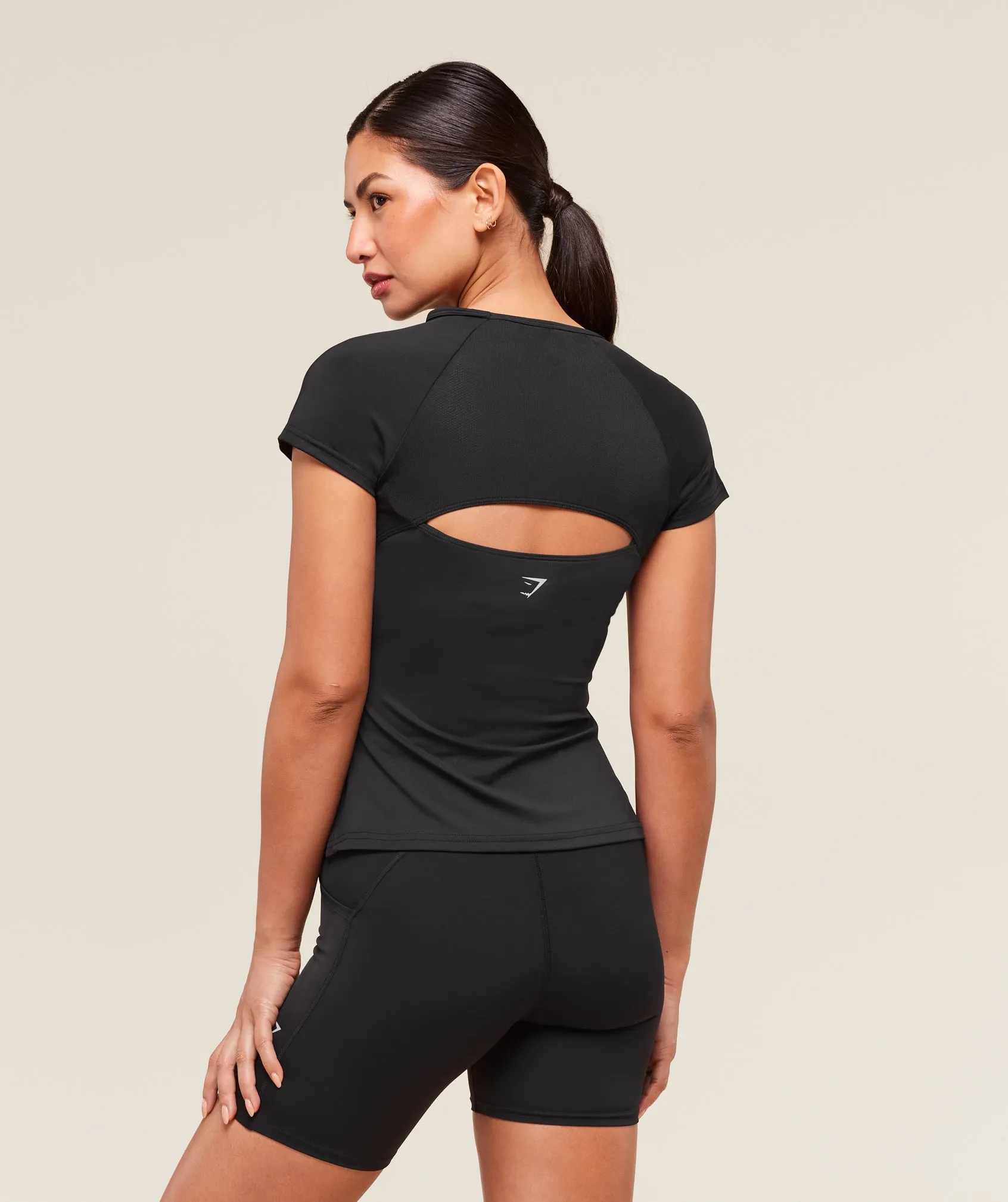 Gymshark Running Back Vent T-Shirt - Black sold by Gymshark product image thumbnail 2