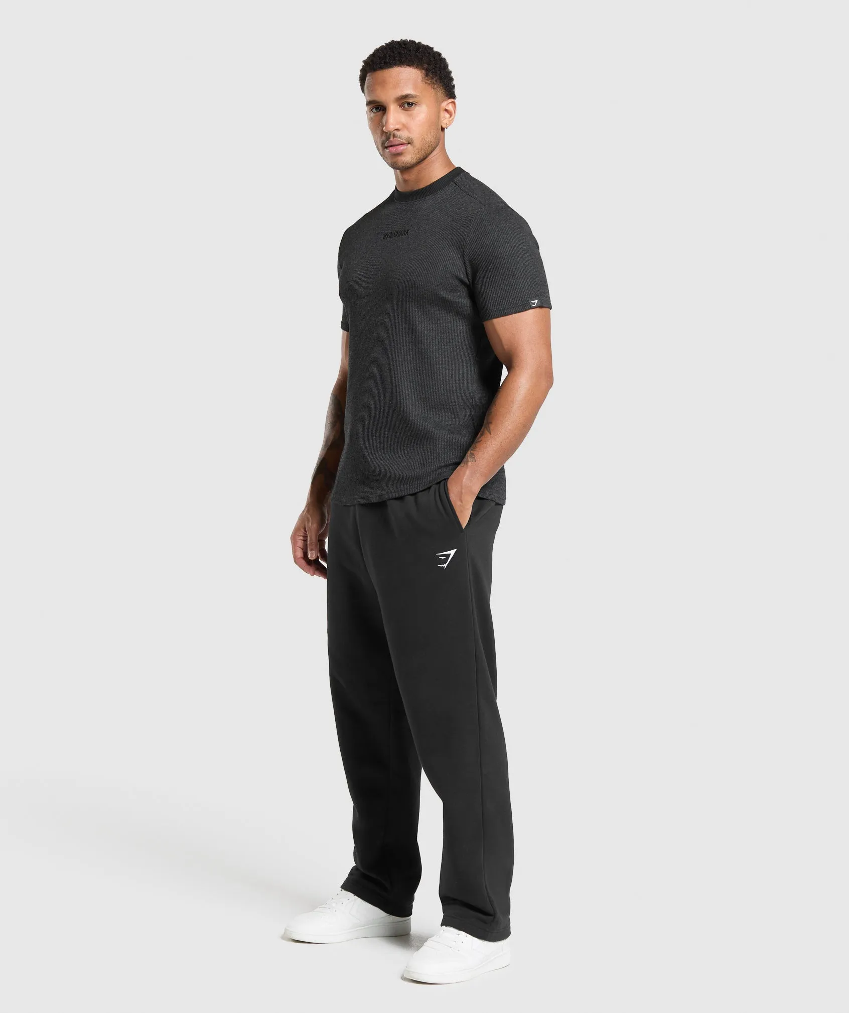 Gymshark Waffle T-Shirt - Black sold by Gymshark product image thumbnail 4
