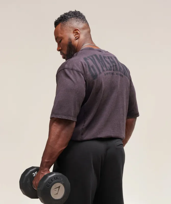 Gymshark Heritage Washed T-Shirt - Plum Brown sold by Gymshark