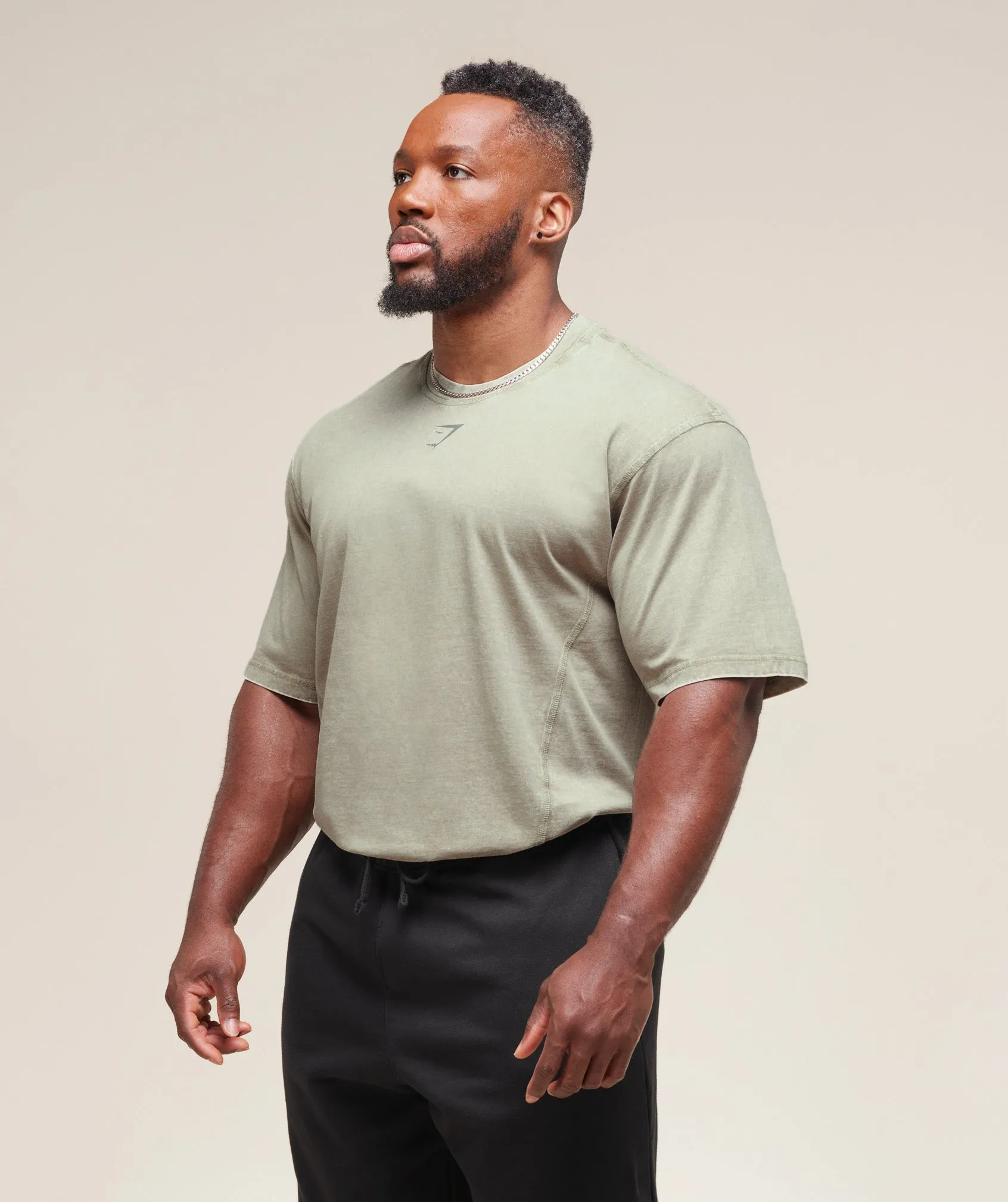 Gymshark Heritage Washed T-Shirt - Stone Grey sold by Gymshark