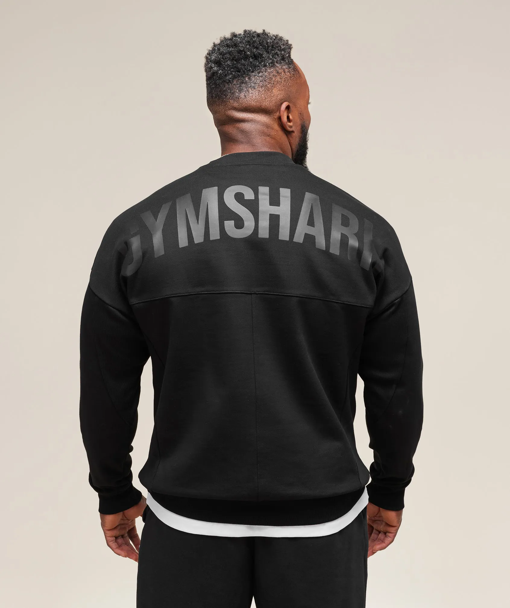 Gymshark Premium Power Crew - Black sold by Gymshark