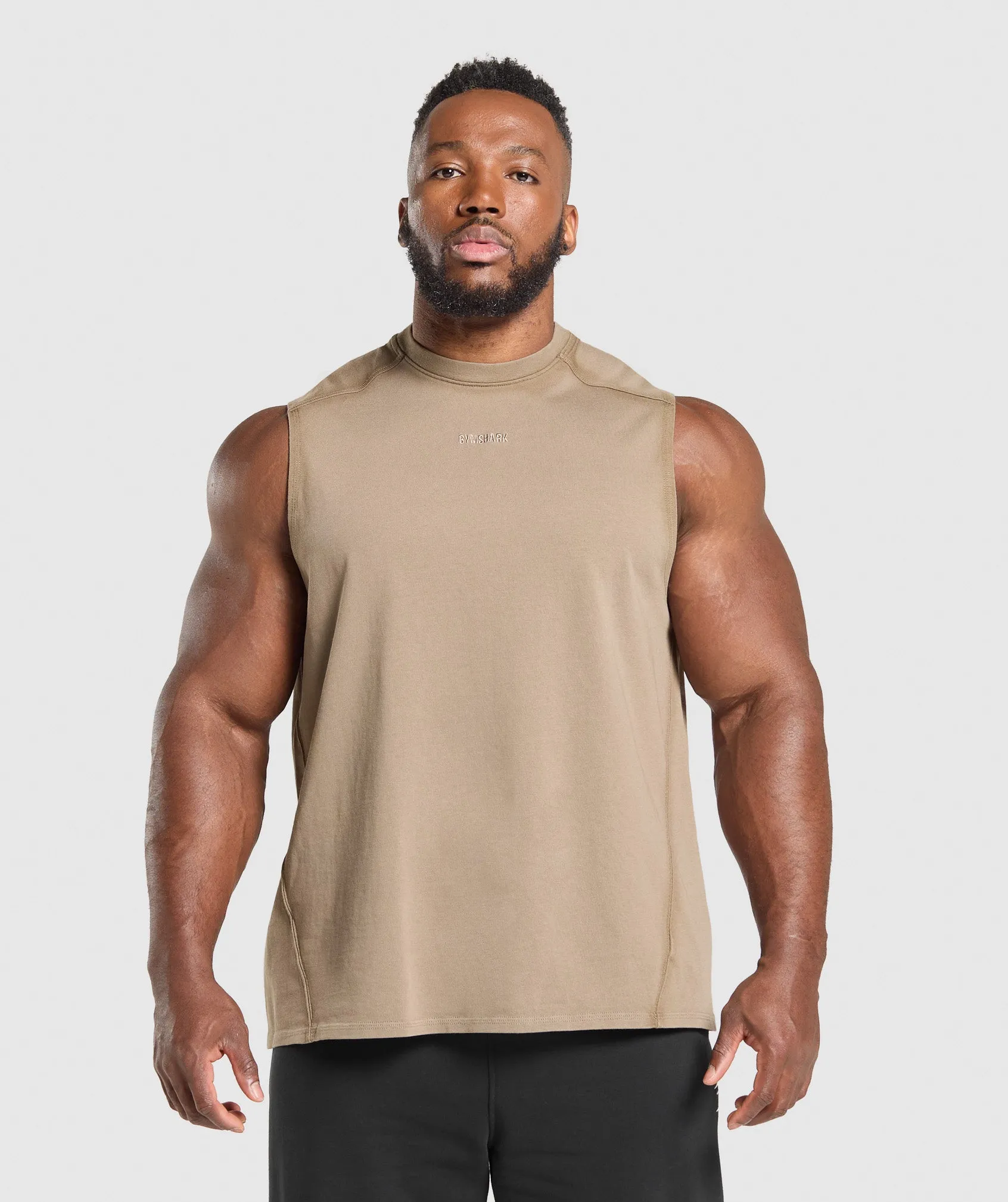 Gymshark Heavyweight Tank - Lifestyle Brown sold by Gymshark