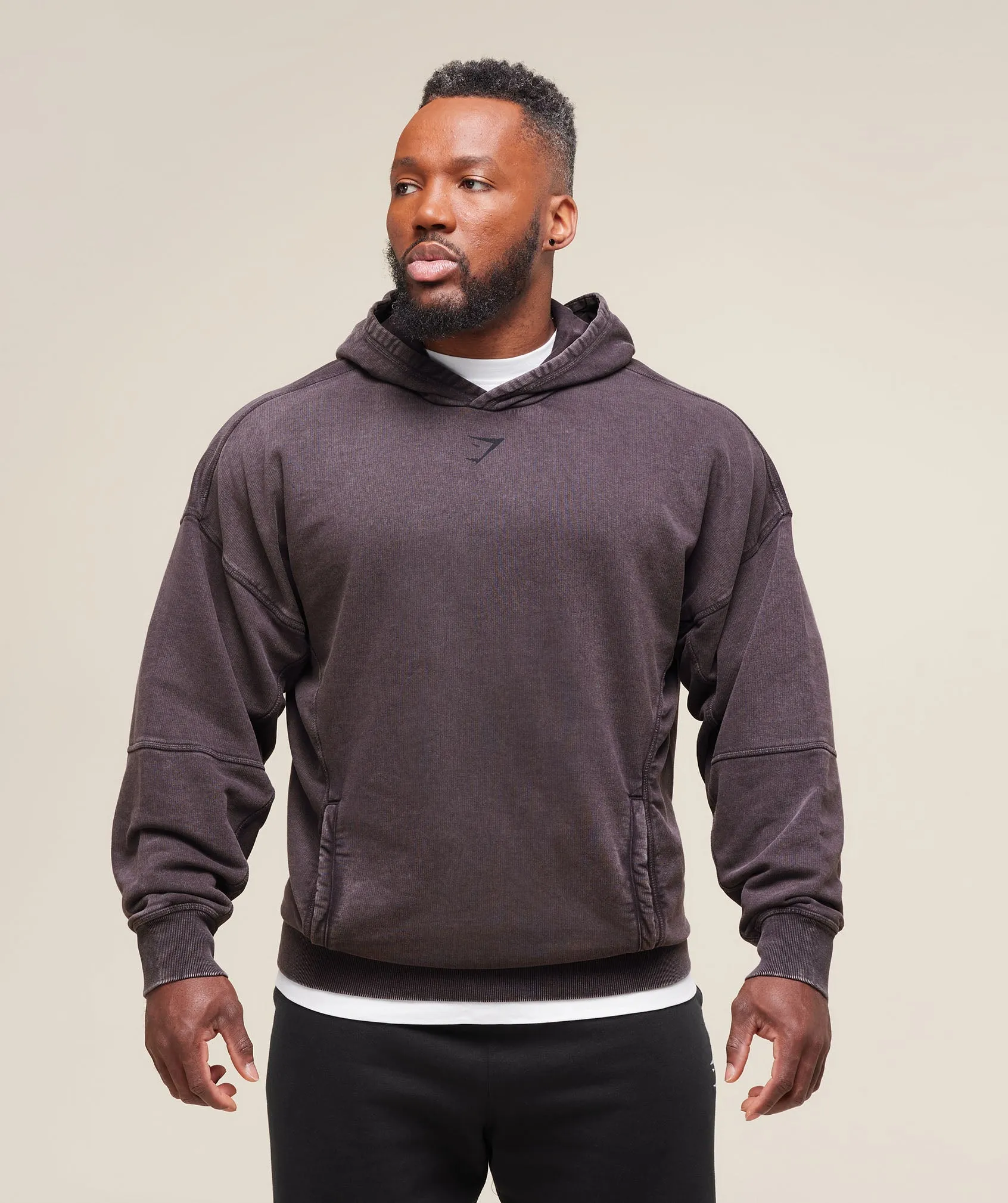 Gymshark Heritage Washed Hoodie - Plum Brown sold by Gymshark product image thumbnail 2
