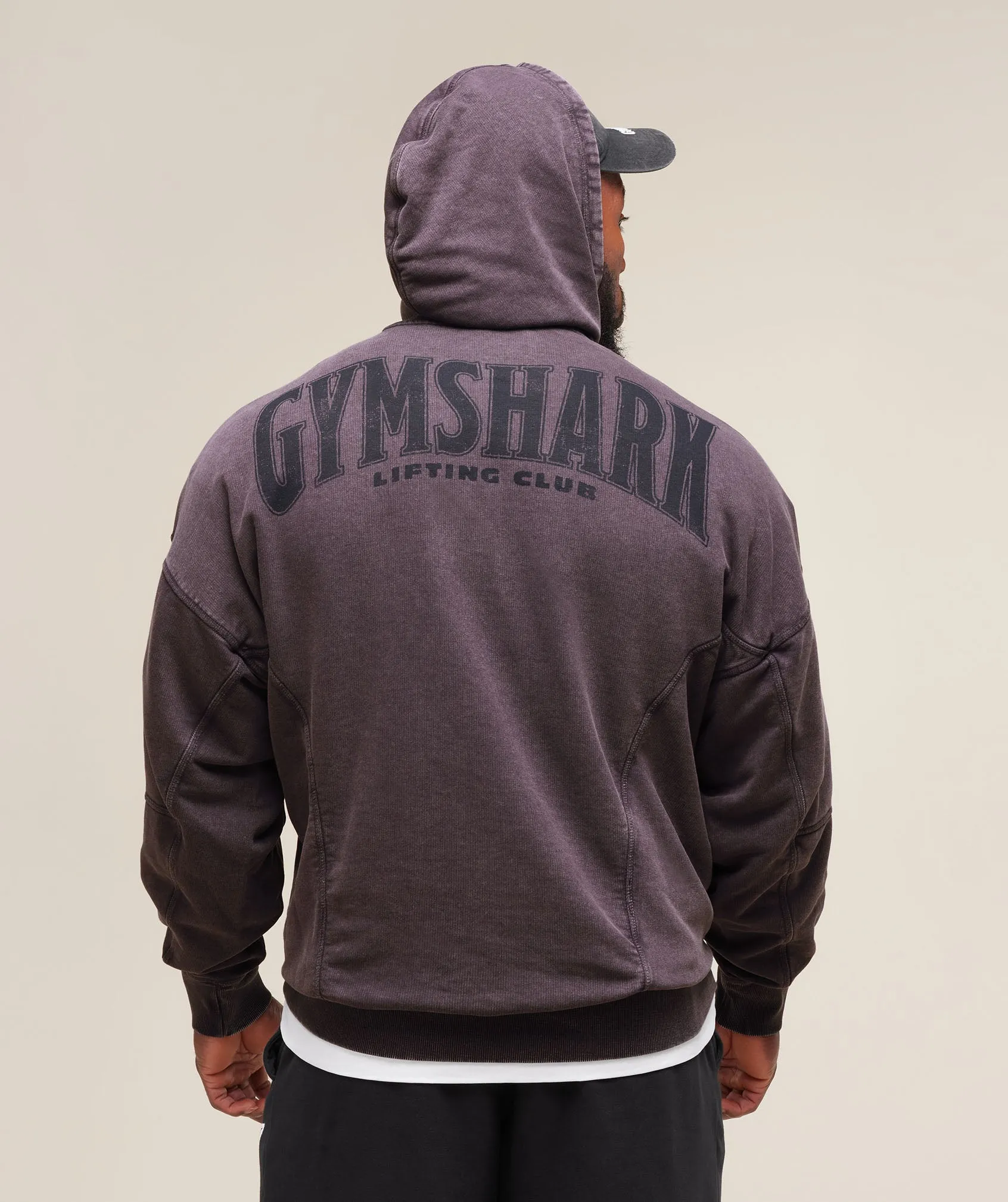 Gymshark Heritage Washed Hoodie - Plum Brown sold by Gymshark