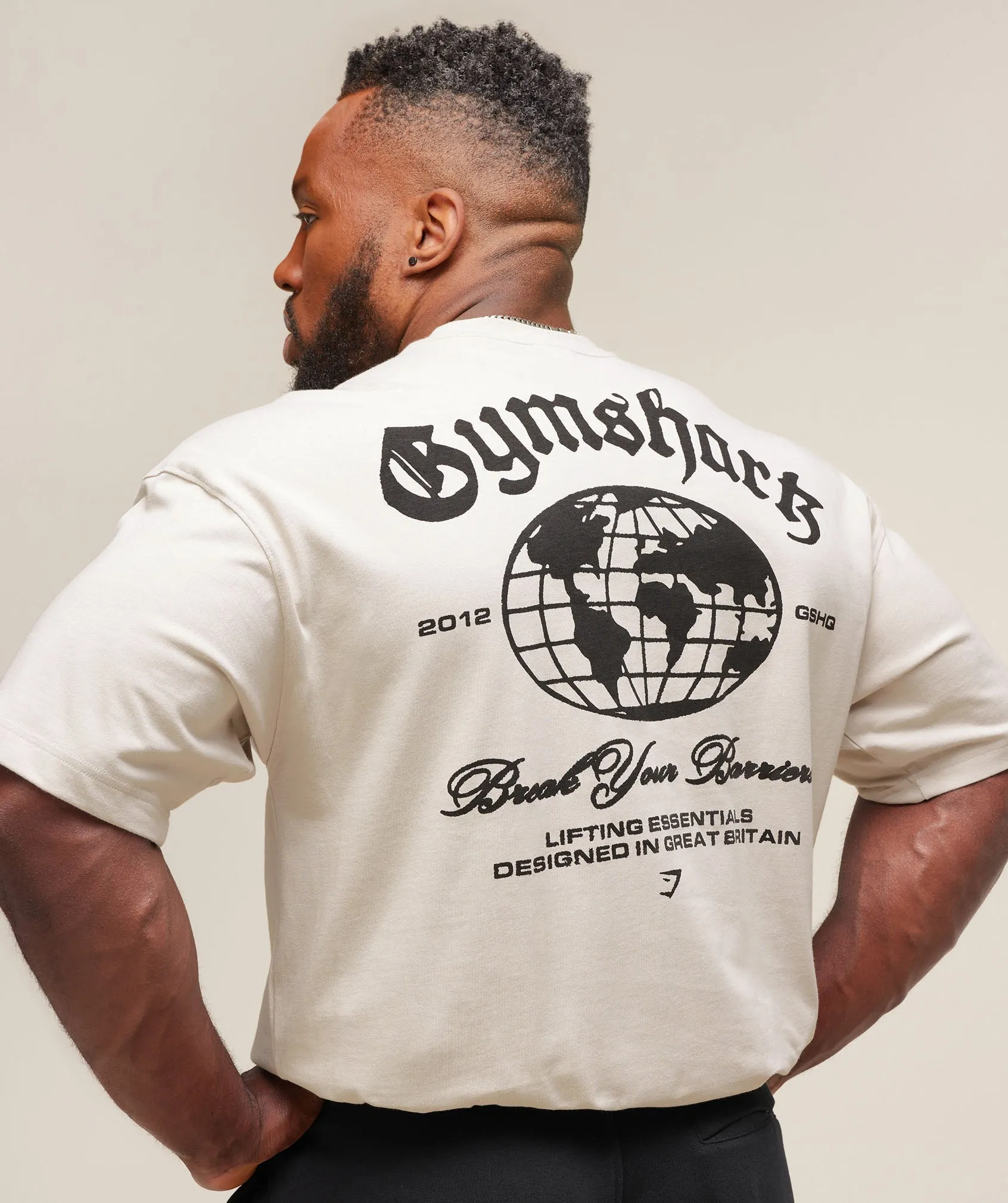 Gymshark Break Your Barriers T-Shirt - Pebble Grey sold by Gymshark product image thumbnail 5