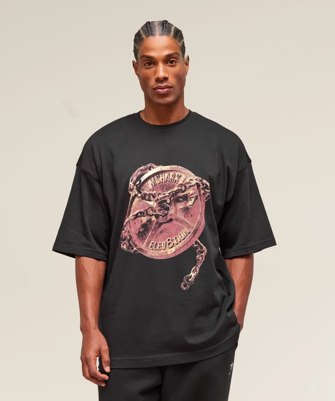 Gymshark GS x Elev8tion Graphic Tee - Black made by Gymshark