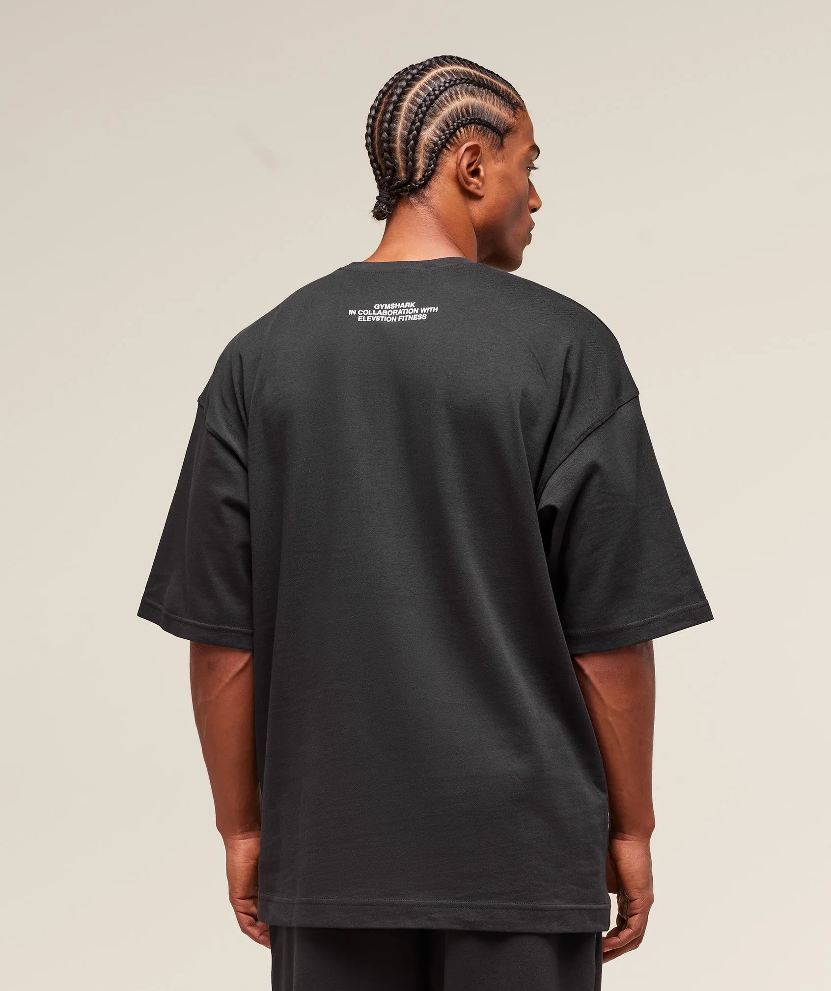 Gymshark GS x Elev8tion Graphic Tee - Black sold by Gymshark product image thumbnail 3
