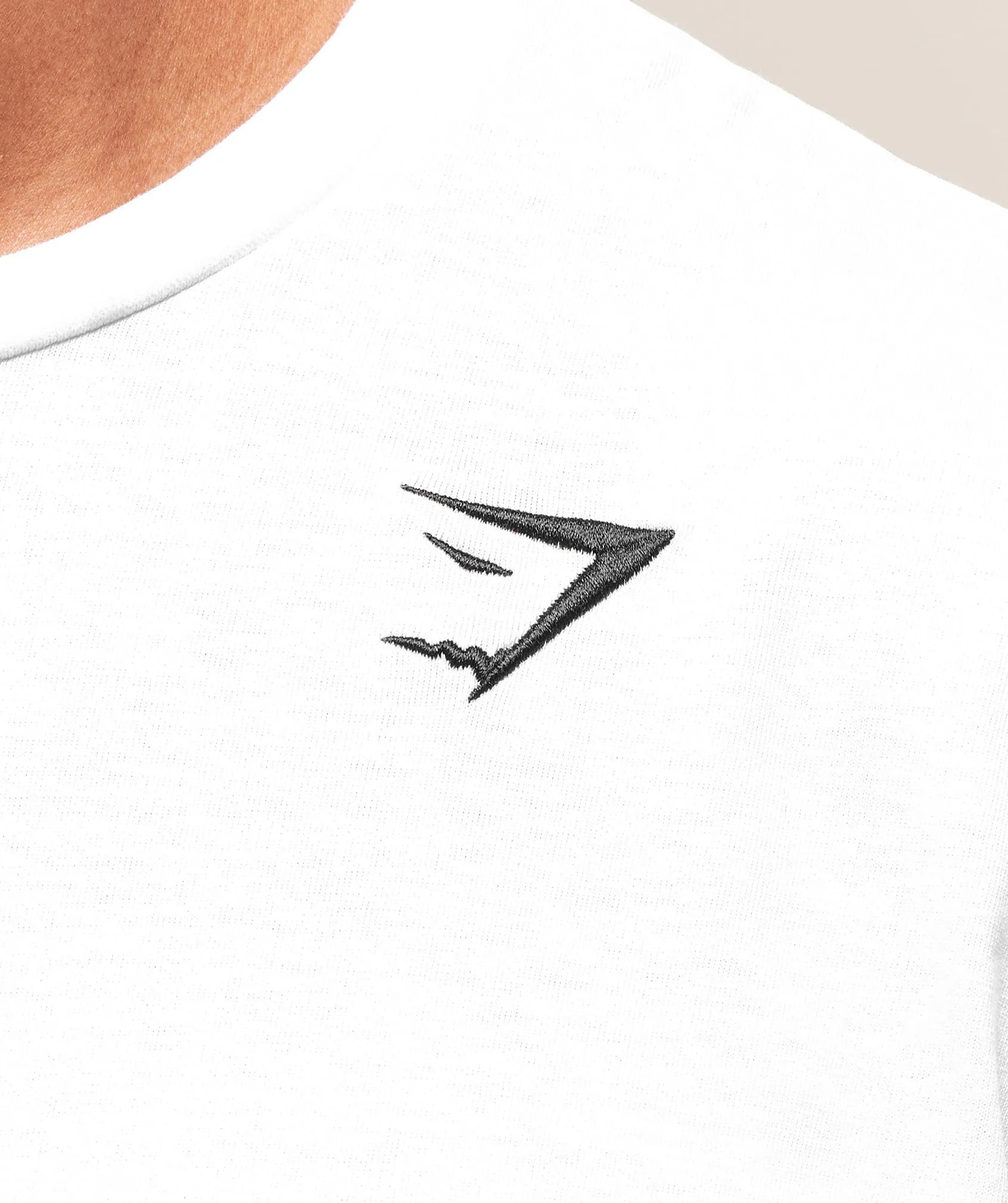 Gymshark Crest T-Shirt (Tall) - White sold by Gymshark product image thumbnail 4
