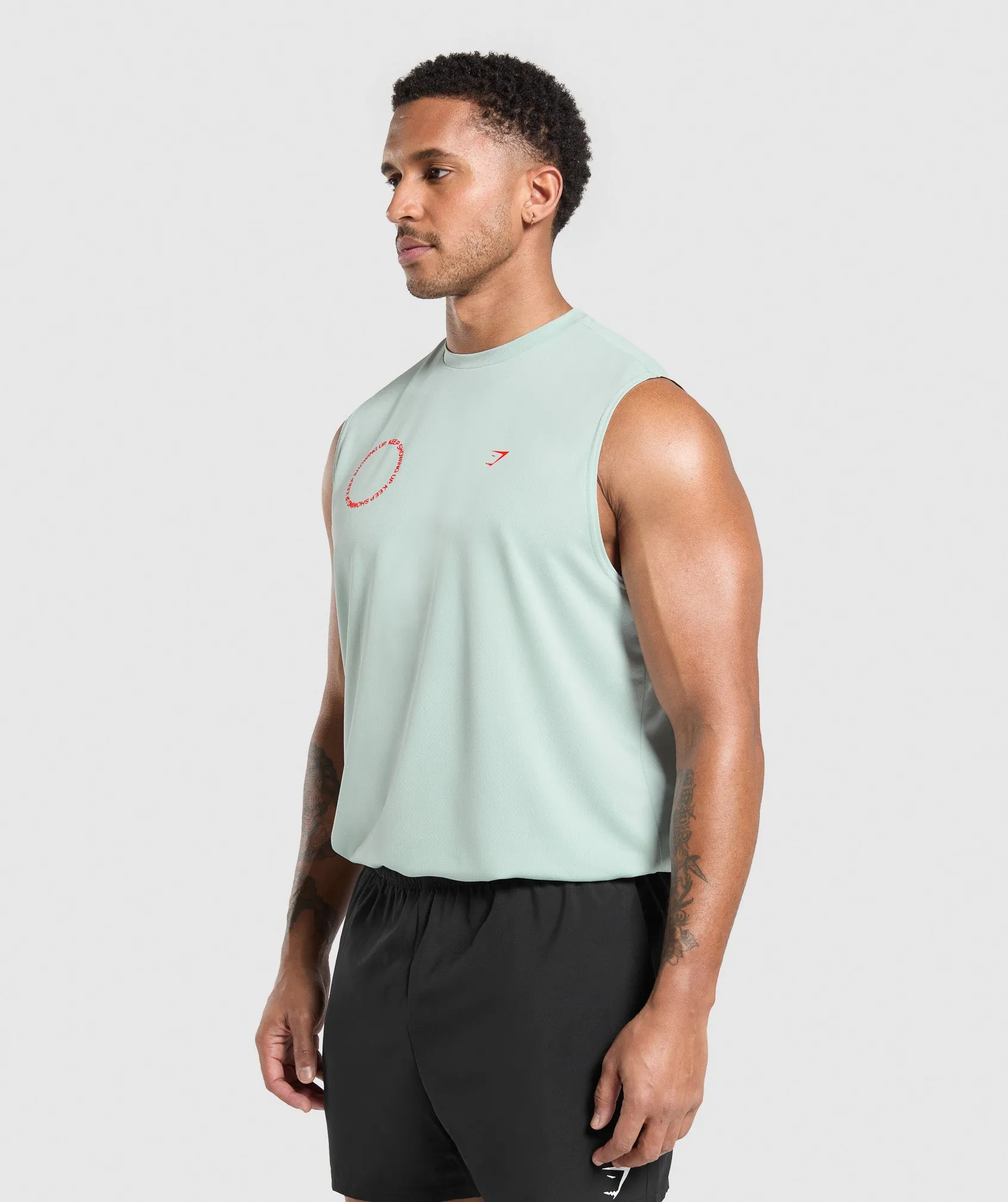 Gymshark Keep Showing Up Tank - Morning Blue sold by Gymshark product image thumbnail 3