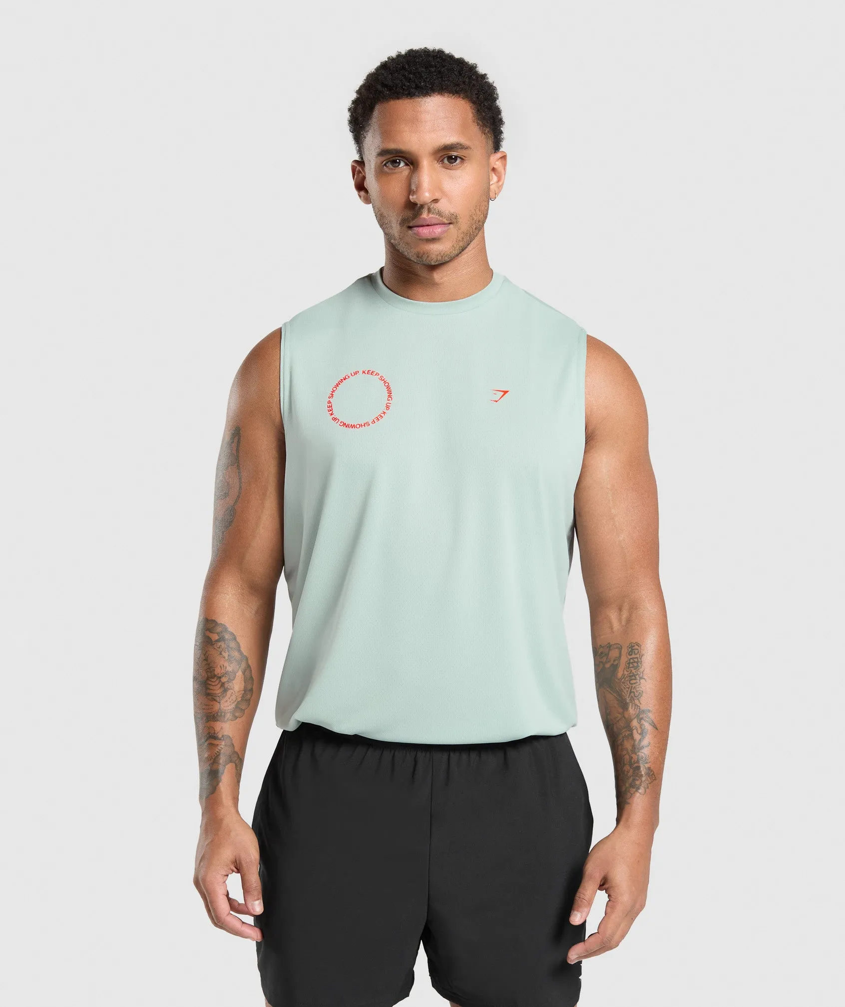 Gymshark Keep Showing Up Tank - Morning Blue sold by Gymshark product image thumbnail 2