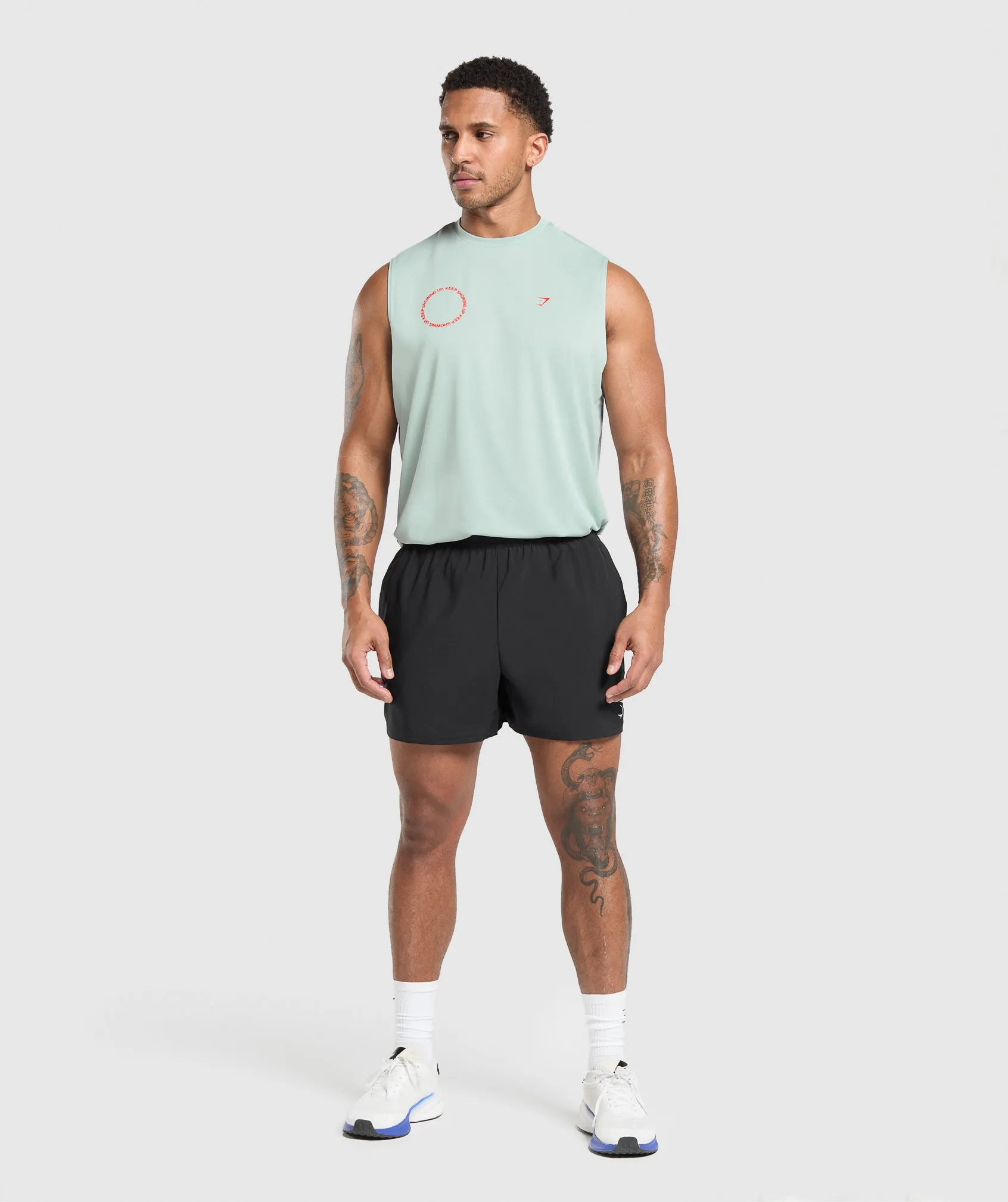 Gymshark Keep Showing Up Tank - Morning Blue sold by Gymshark product image thumbnail 5