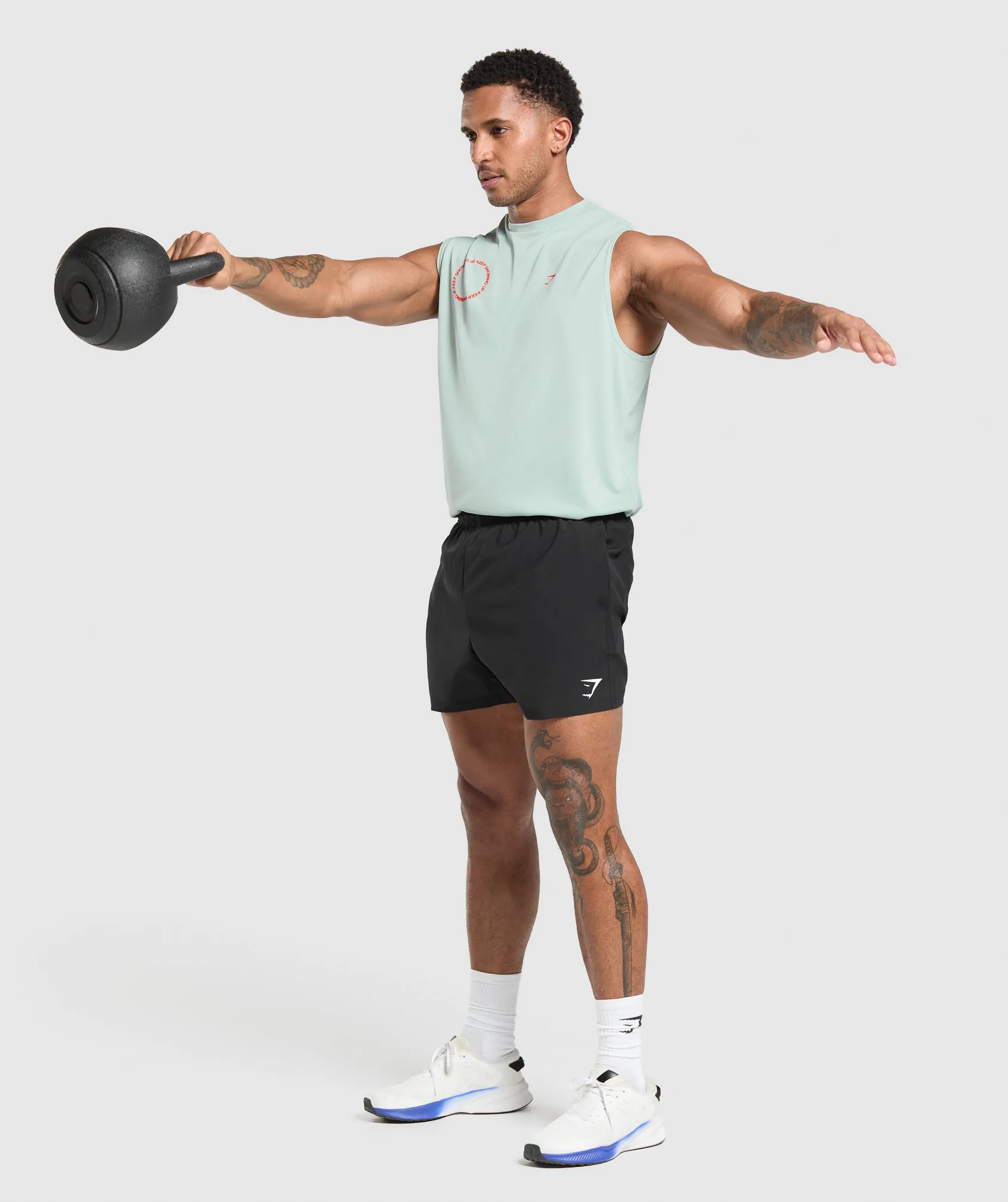 Gymshark Keep Showing Up Tank - Morning Blue sold by Gymshark product image thumbnail 4