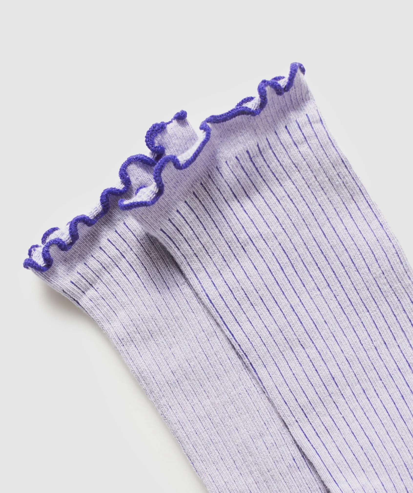 Gymshark Frill Crew Single Sock - Fresh Lilac/Cobalt Purple sold by Gymshark product image thumbnail 2