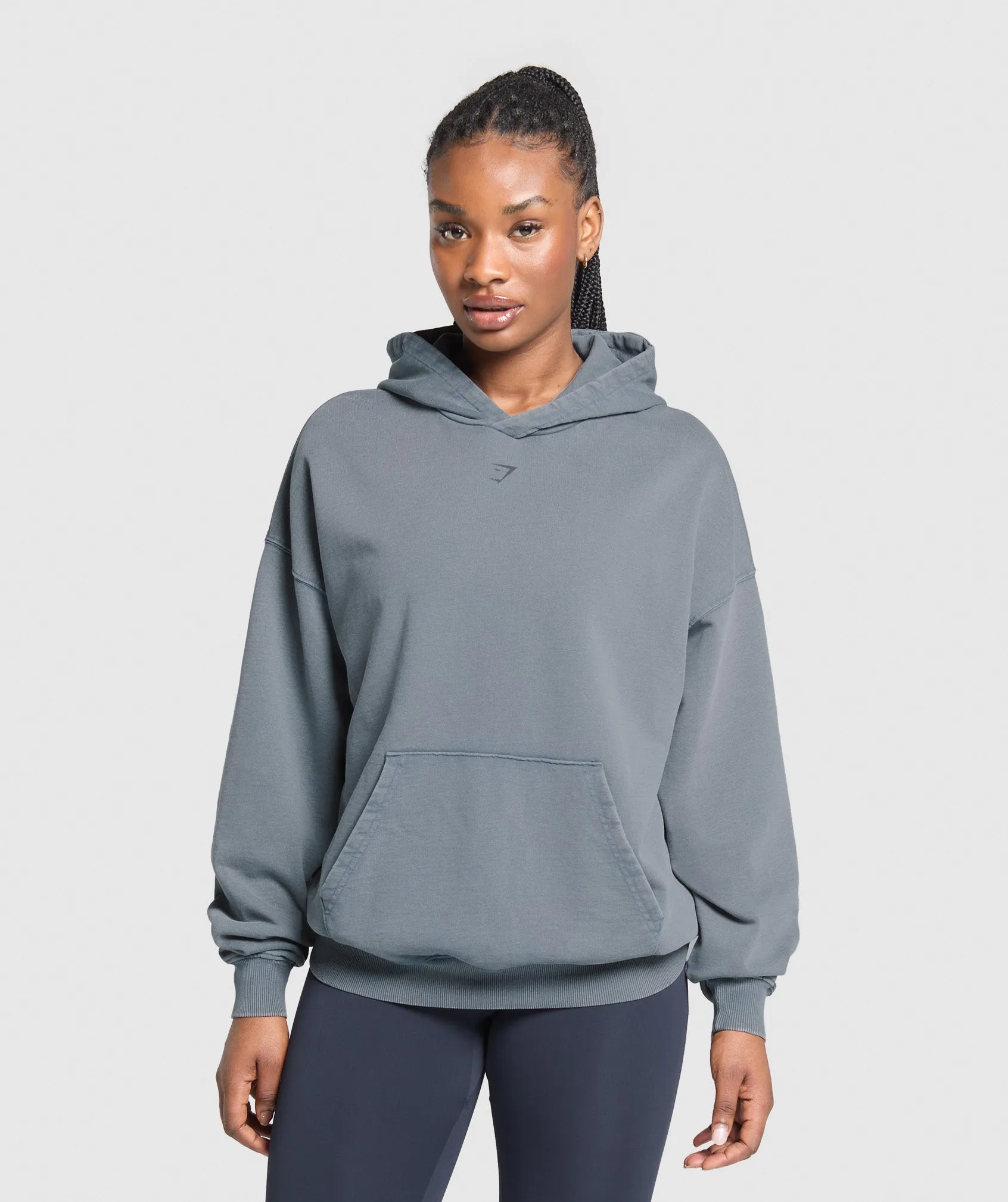 Gymshark GSLC Graphic Oversized Hoodie - Iron Blue sold by Gymshark product image thumbnail 2