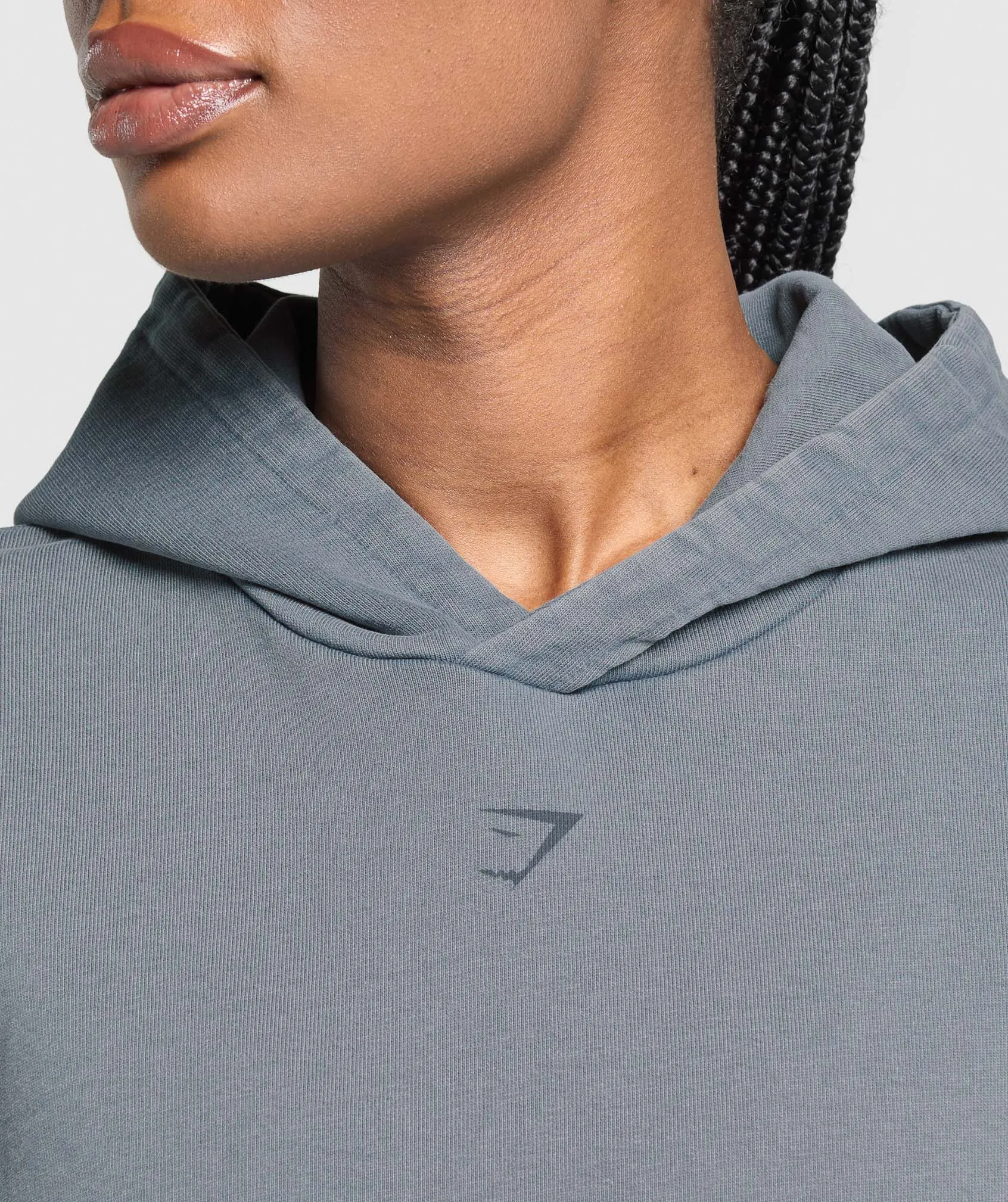 Gymshark GSLC Graphic Oversized Hoodie - Iron Blue sold by Gymshark product image thumbnail 5
