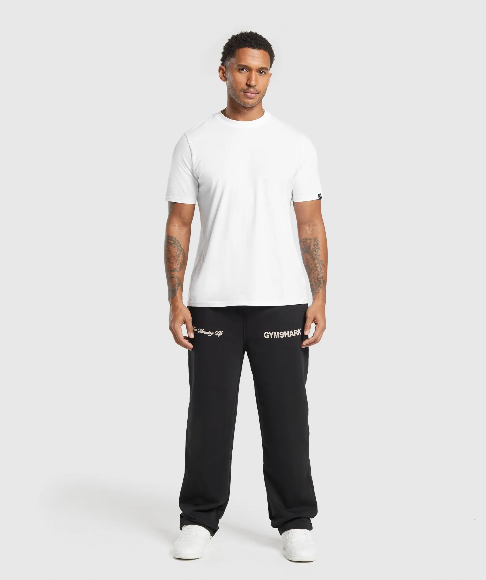 Gymshark EST 2012 Straight Leg Joggers - Black sold by Gymshark product image thumbnail 4
