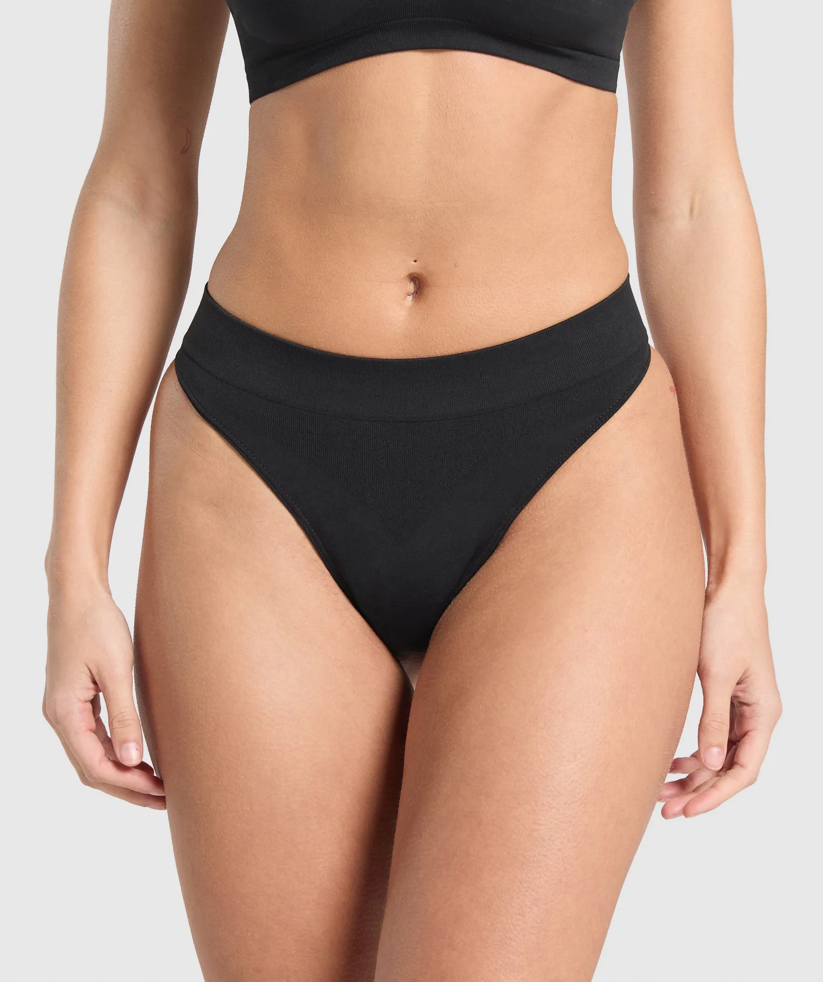 Gymshark Seamless Thong 3pk - Black sold by Gymshark