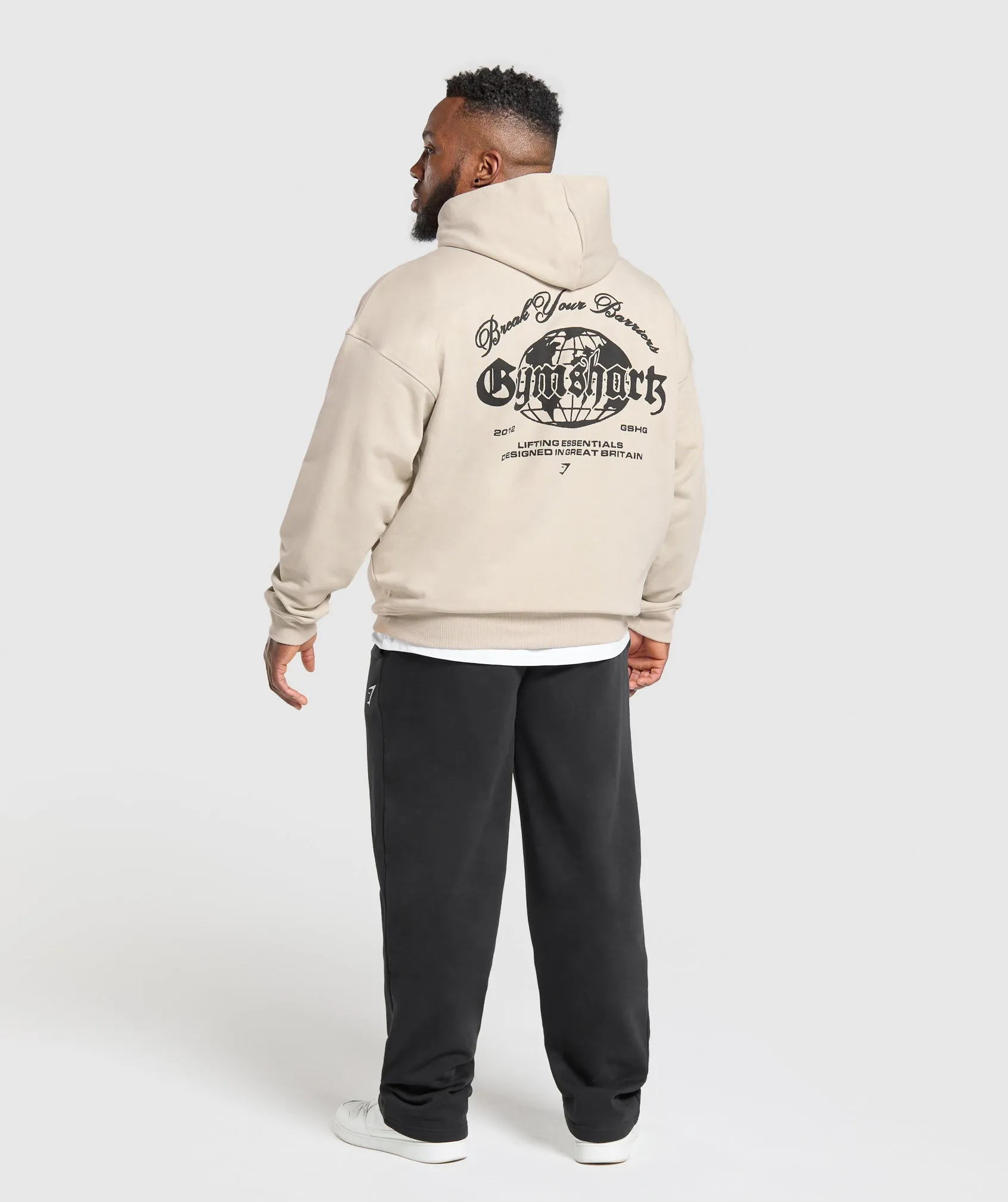 Gymshark Break Your Barriers Hoodie - Pebble Grey sold by Gymshark product image thumbnail 4