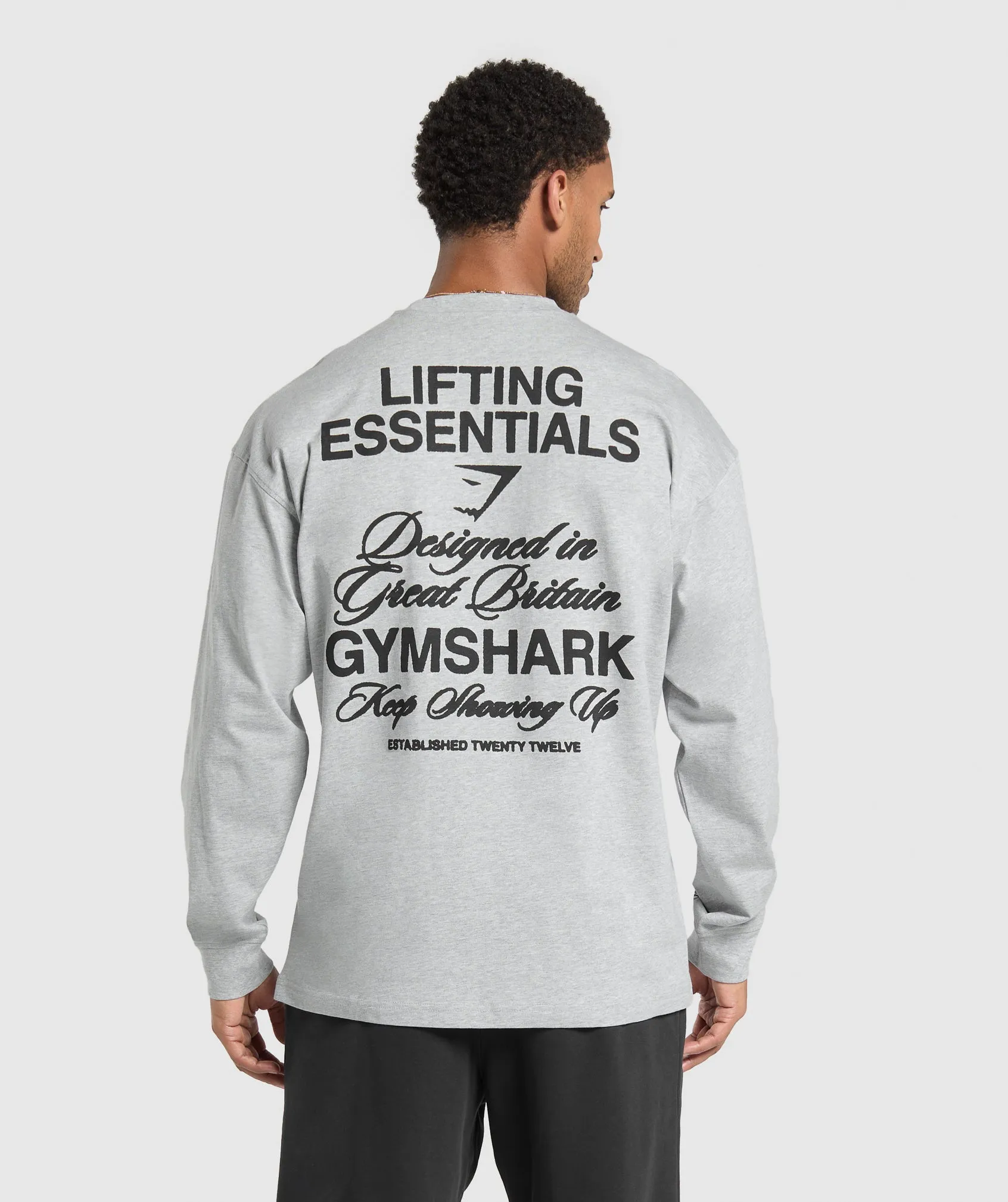 Gymshark EST 2012 Long Sleeve T-Shirt - Light Grey Core Marl sold by Gymshark