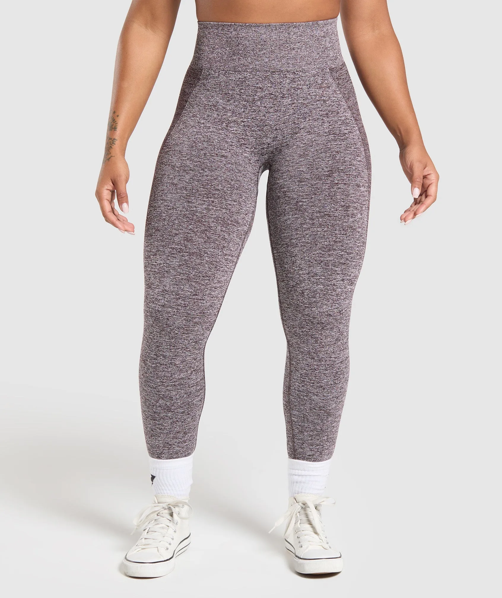 Gymshark Flex High Waisted Leggings - Plum Brown/White Marl sold by Gymshark