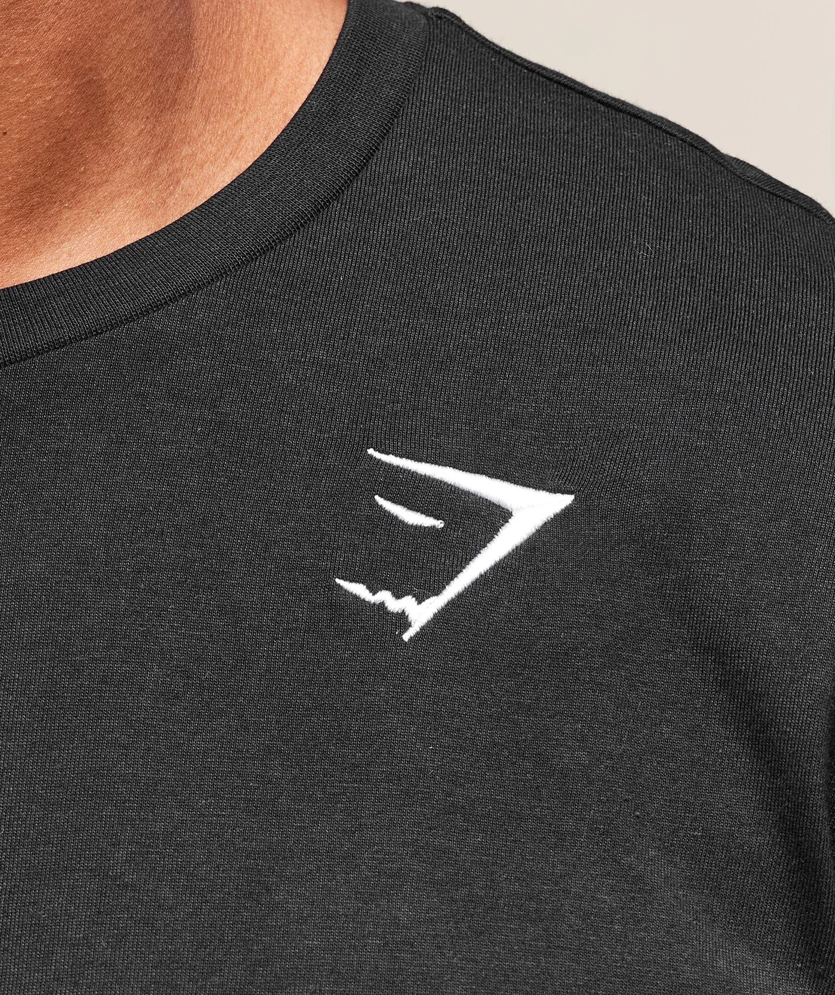 Gymshark Crest T-Shirt (Tall) - Black sold by Gymshark product image thumbnail 5