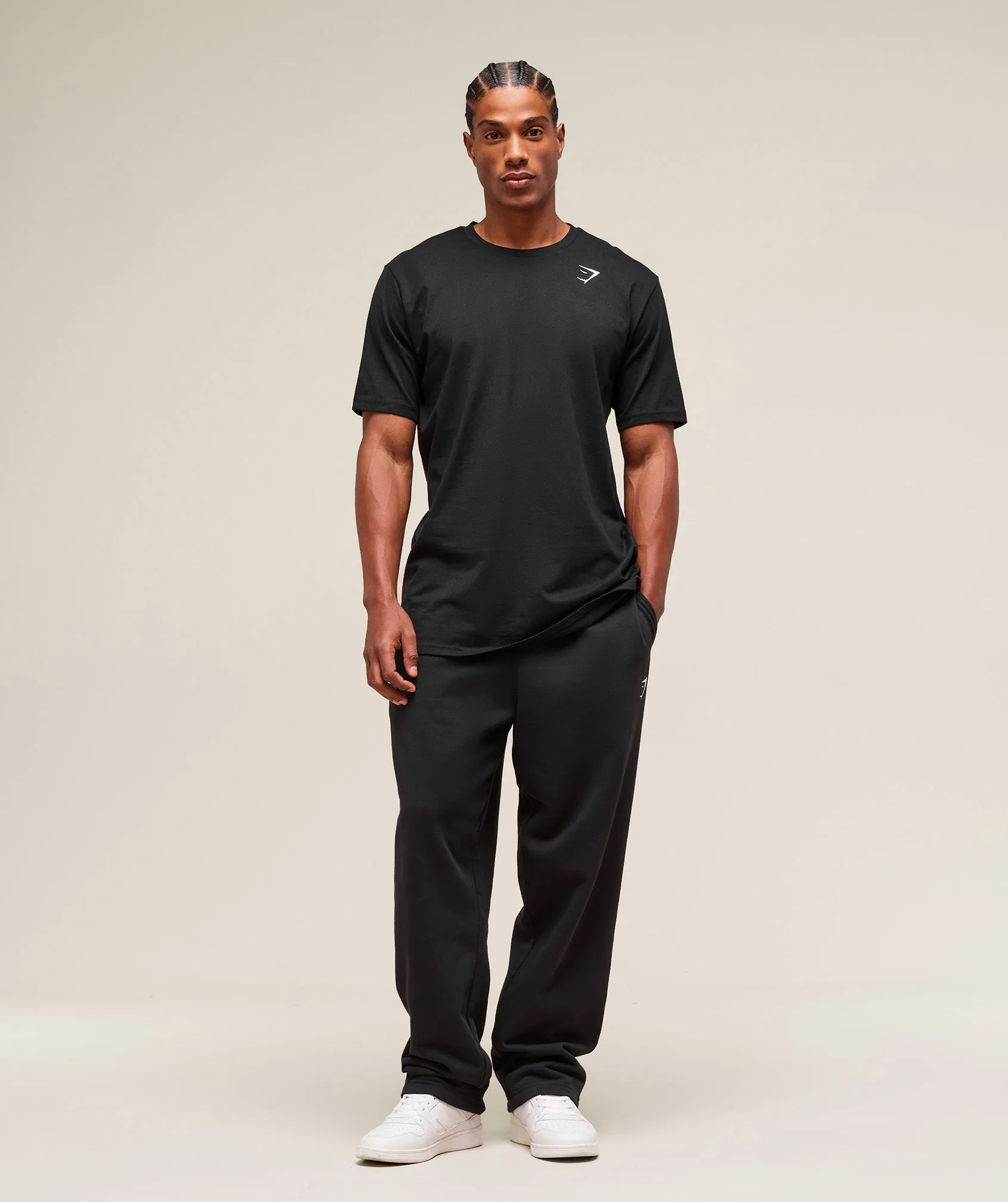 Gymshark Crest T-Shirt (Tall) - Black sold by Gymshark product image thumbnail 4