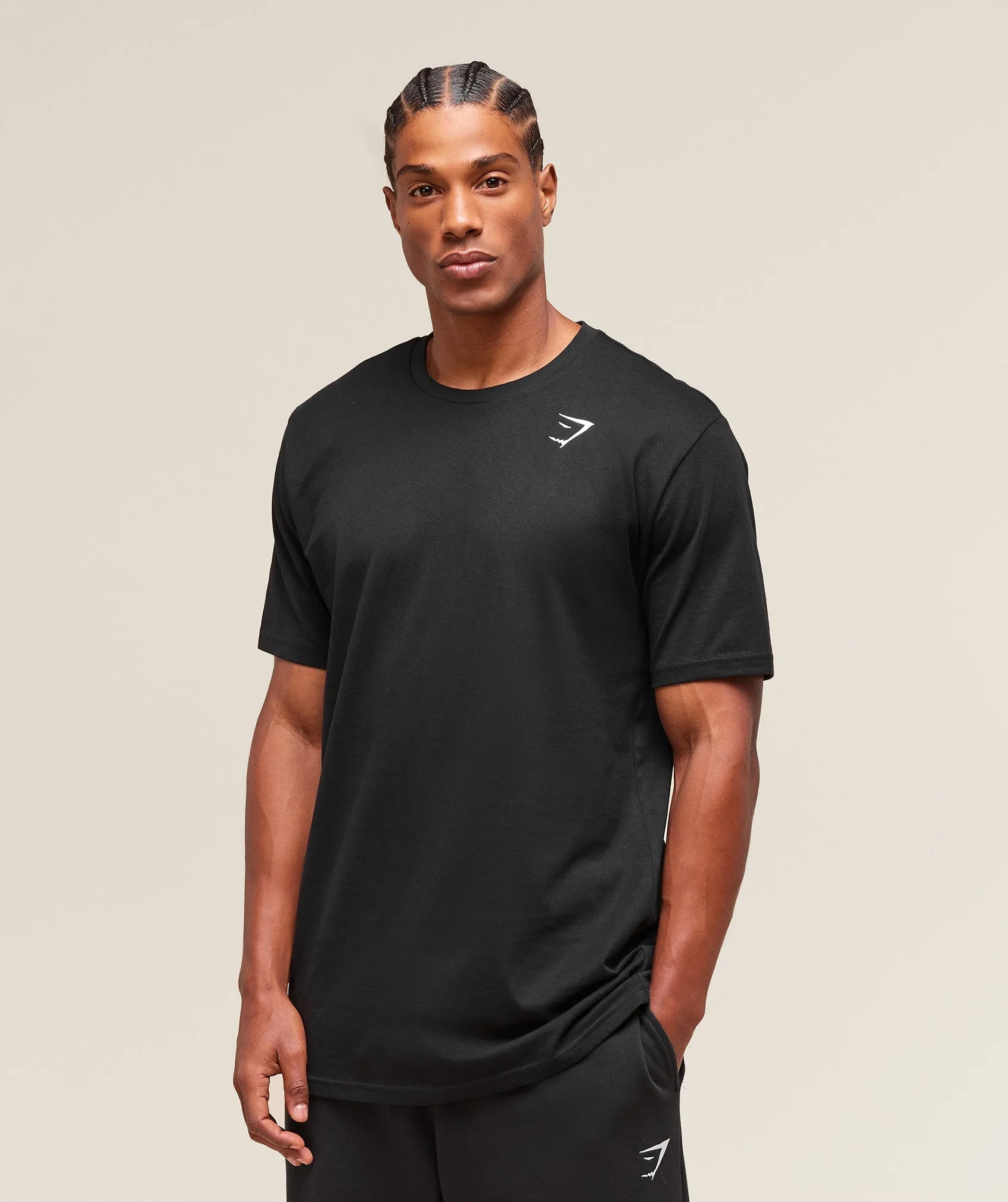 Gymshark Crest T-Shirt (Tall) - Black sold by Gymshark