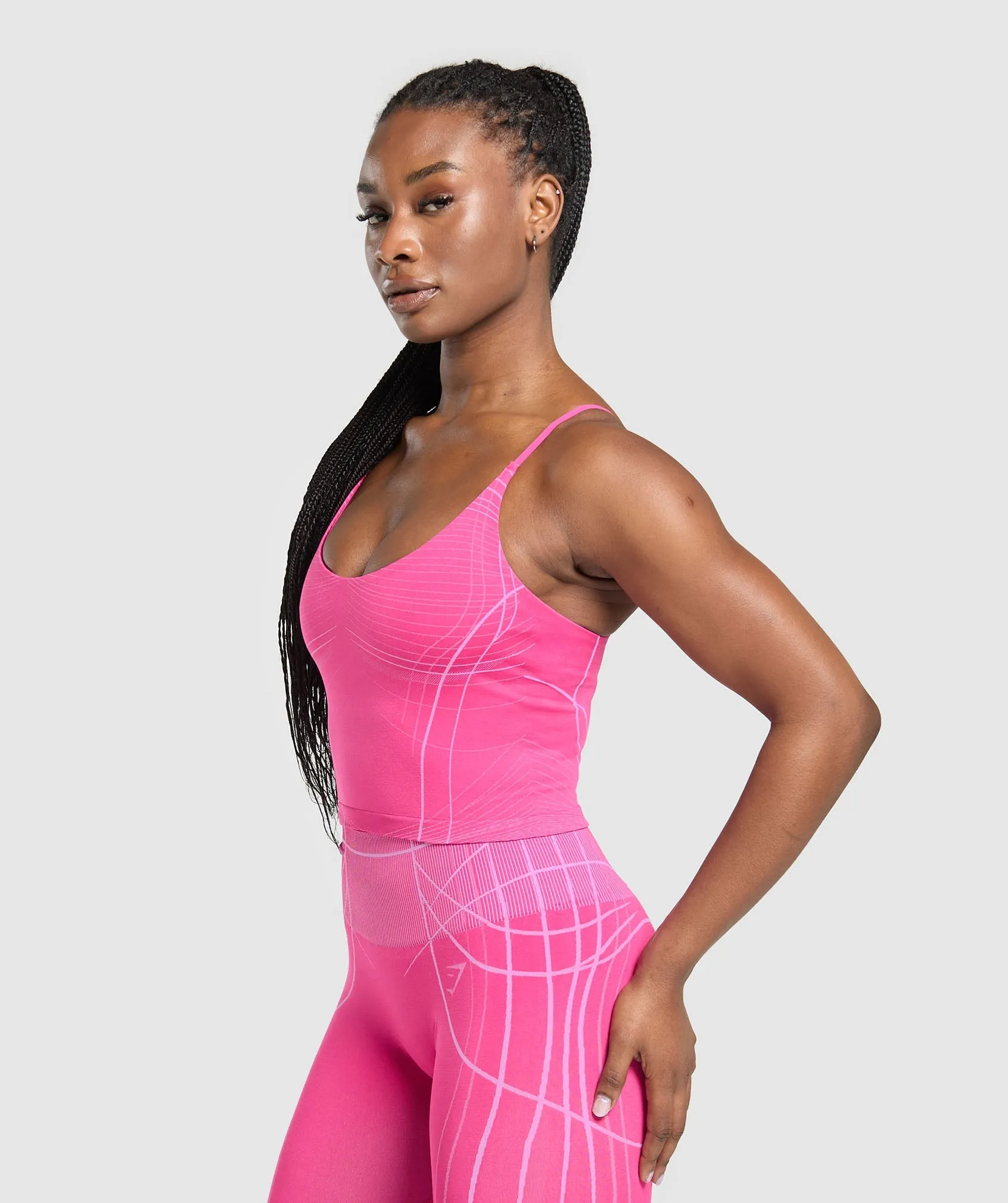 Gymshark Apex Seamless Midi Tank - Valley Pink/Sour Pink sold by Gymshark product image thumbnail 3