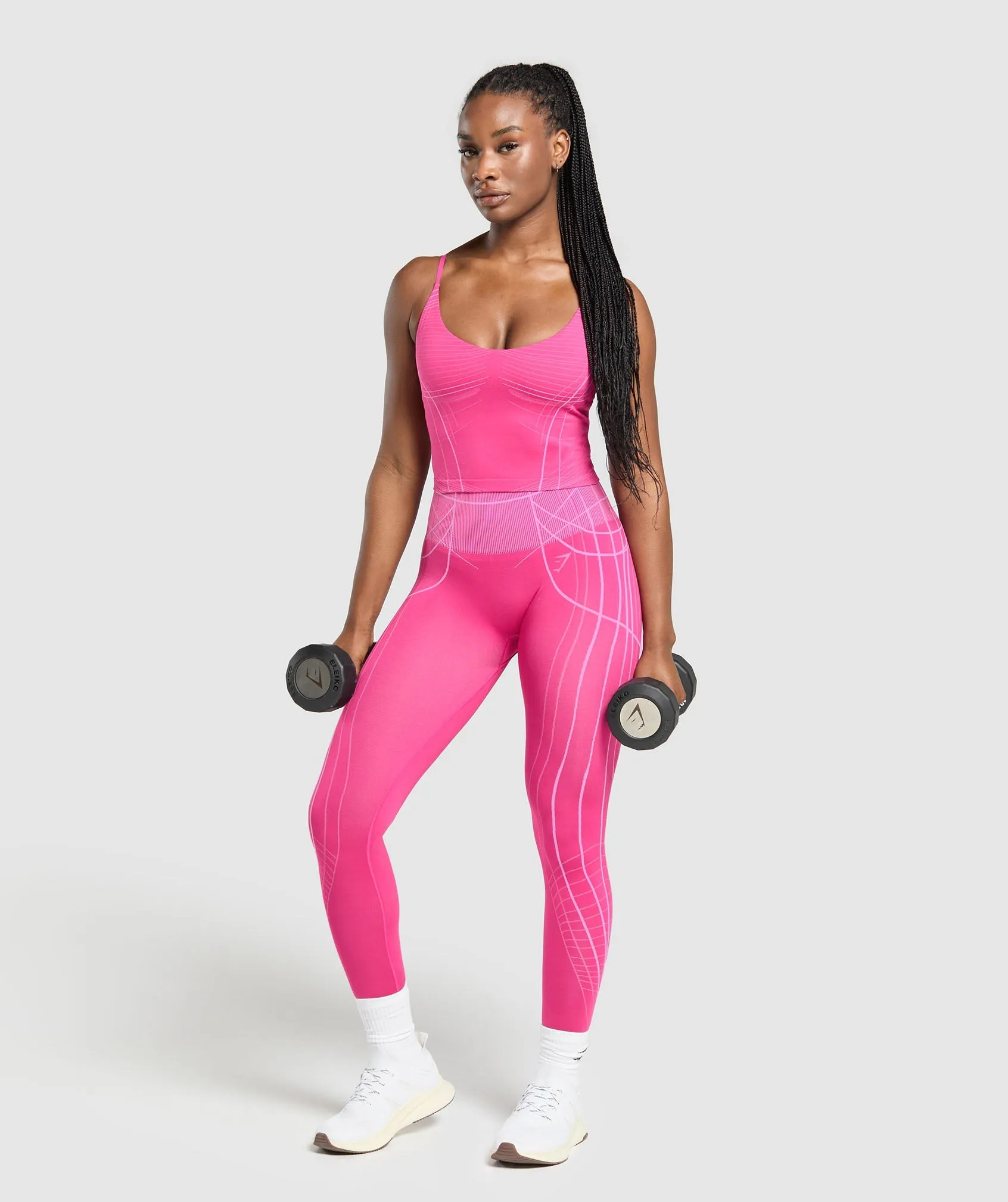 Gymshark Apex Seamless Midi Tank - Valley Pink/Sour Pink sold by Gymshark product image thumbnail 4