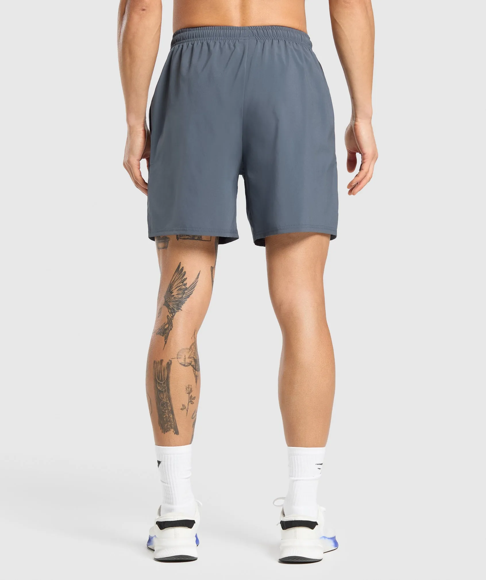 Gymshark Keep Showing Up 7" Shorts - Titanium Blue sold by Gymshark product image thumbnail 2