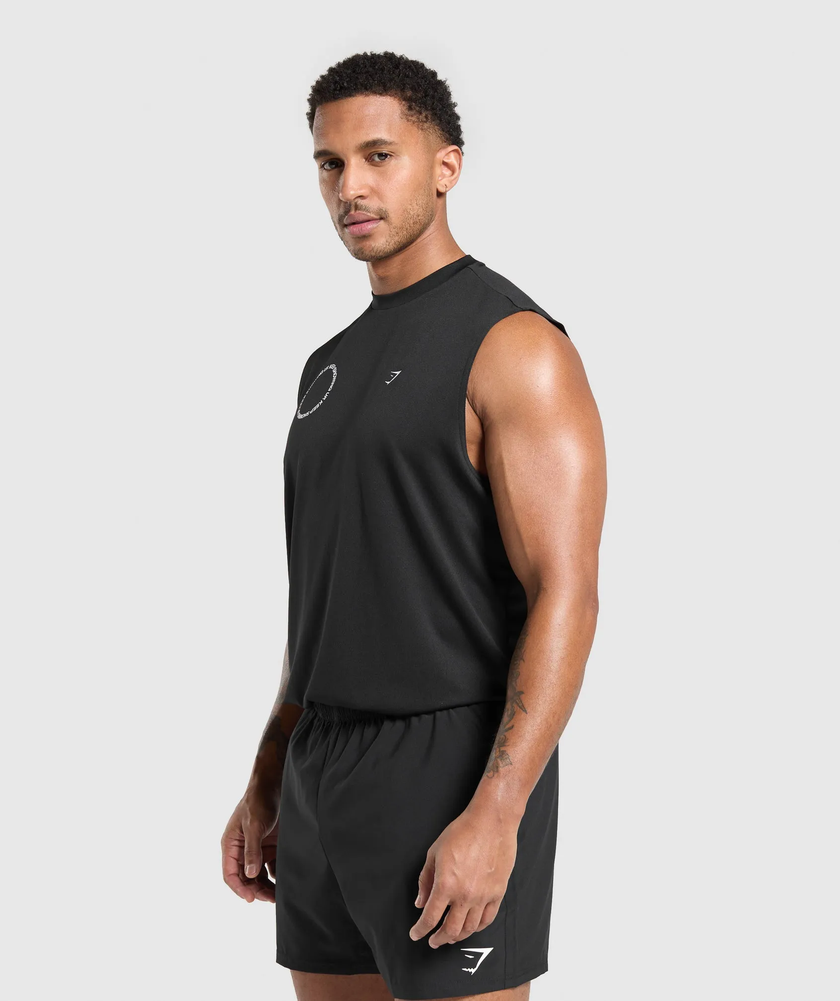 Gymshark Keep Showing Up Tank - Black sold by Gymshark product image thumbnail 3
