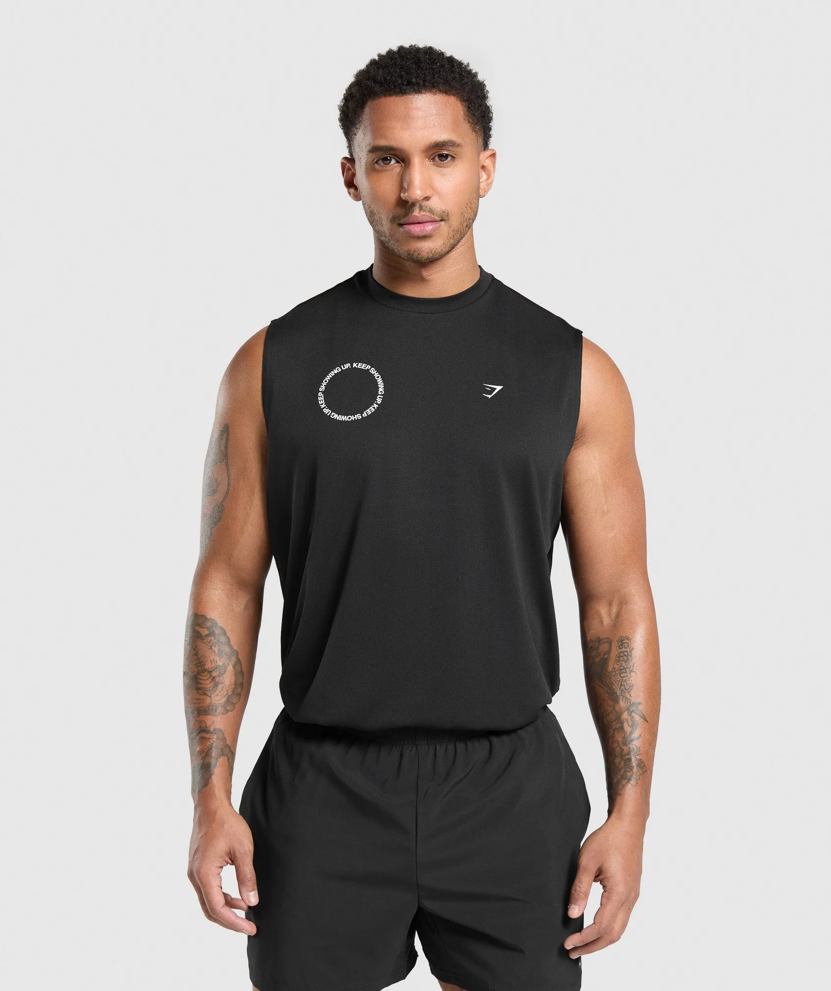 Gymshark Keep Showing Up Tank - Black sold by Gymshark product image thumbnail 2