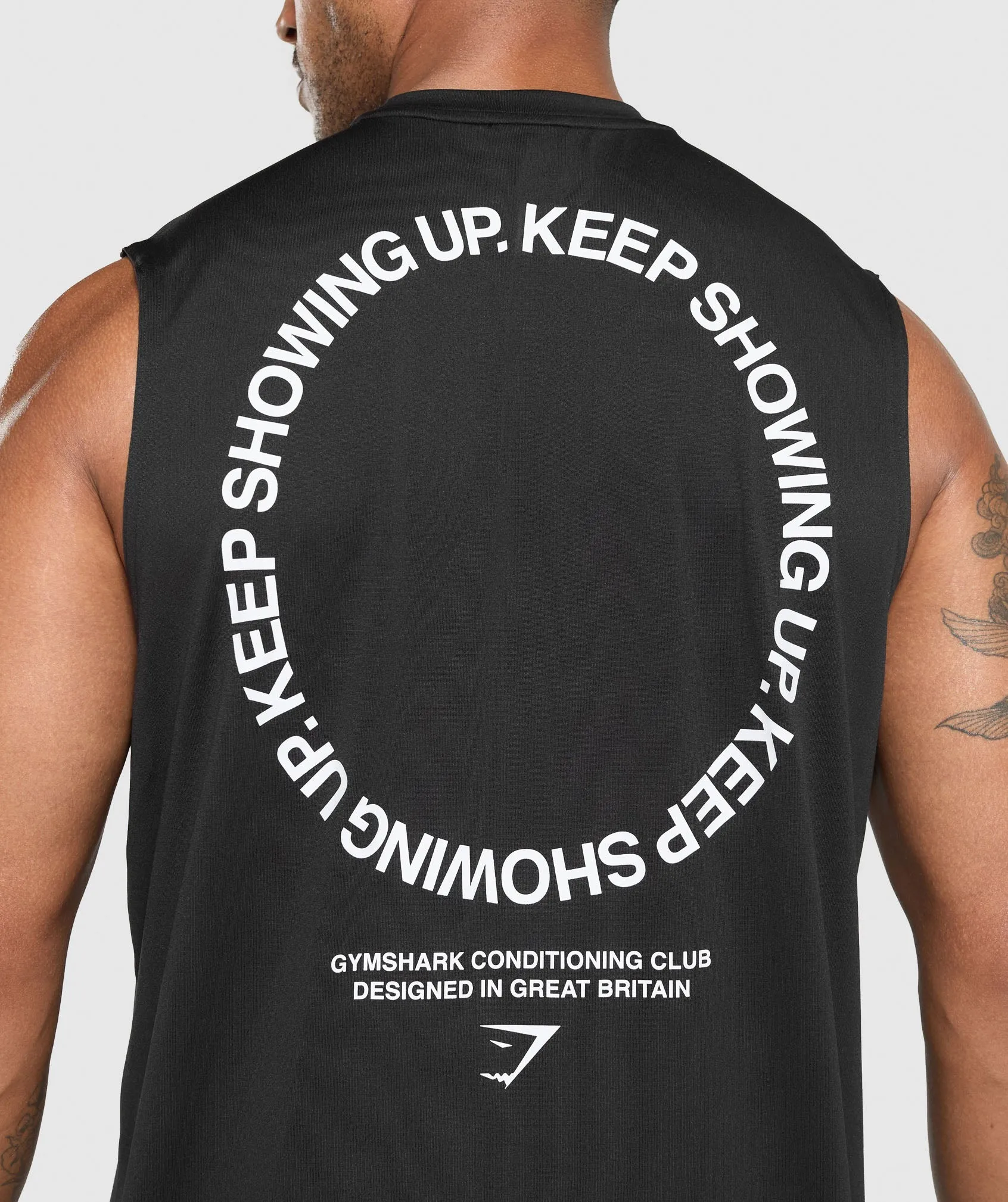 Gymshark Keep Showing Up Tank - Black sold by Gymshark product image thumbnail 5