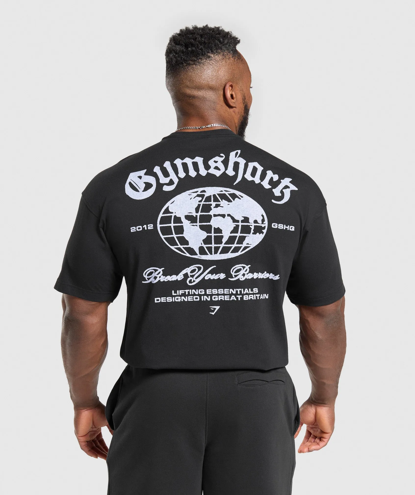 Gymshark Break Your Barriers T-Shirt - Black sold by Gymshark product image thumbnail 5