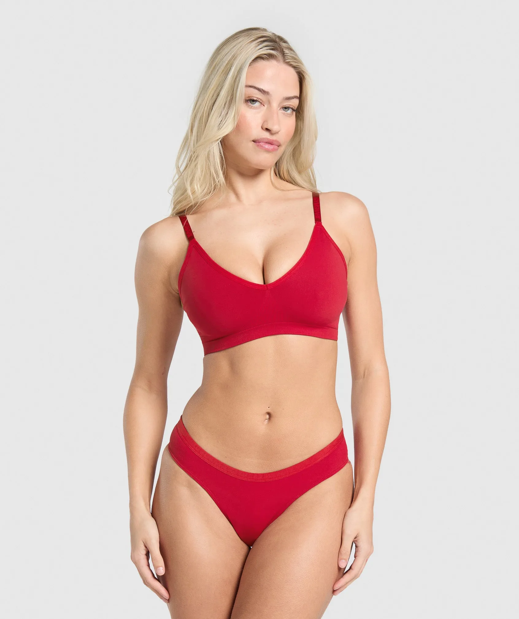 Gymshark Seamless Dipped Front Thong - Carmine Red sold by Gymshark product image thumbnail 4