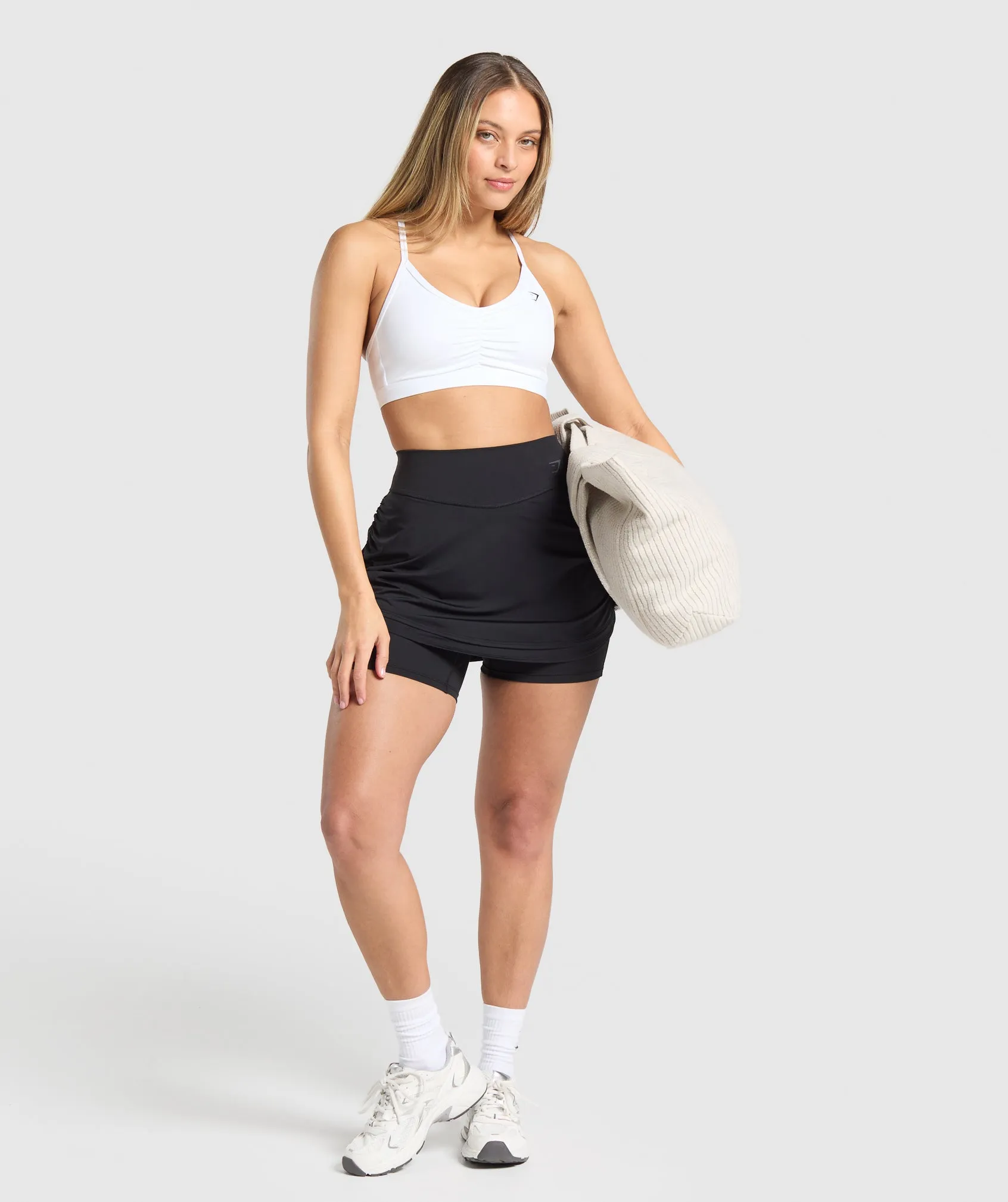 Gymshark Ruched Skort - Black sold by Gymshark product image thumbnail 4