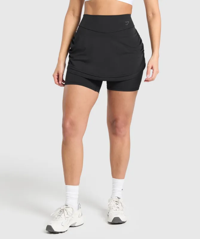 Gymshark Ruched Skort - Black sold by Gymshark