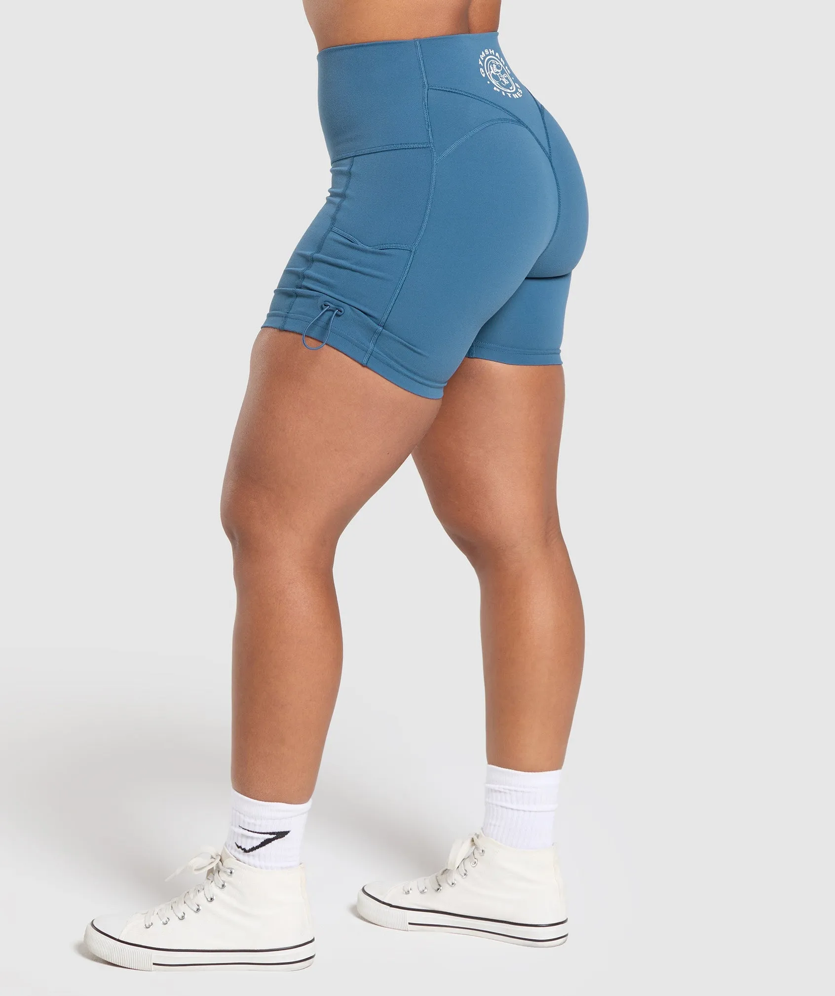 Gymshark Legacy Logo Tight Shorts - Success Blue sold by Gymshark product image thumbnail 3