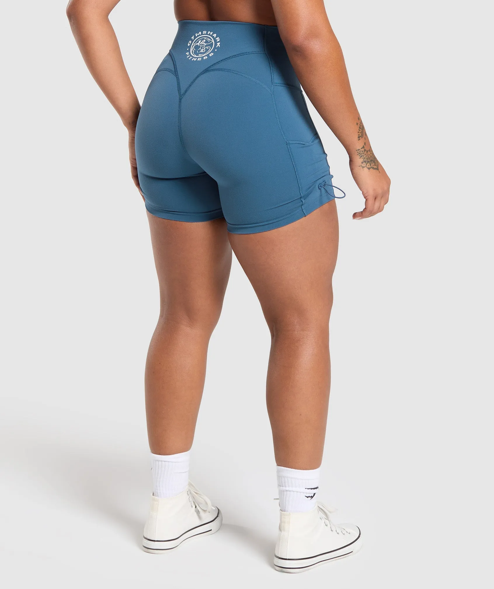 Gymshark Legacy Logo Tight Shorts - Success Blue sold by Gymshark product image thumbnail 2