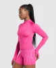 Gymshark Apex Seamless 1/4 Zip Pullover - Valley Pink/Sour Pink sold by Gymshark