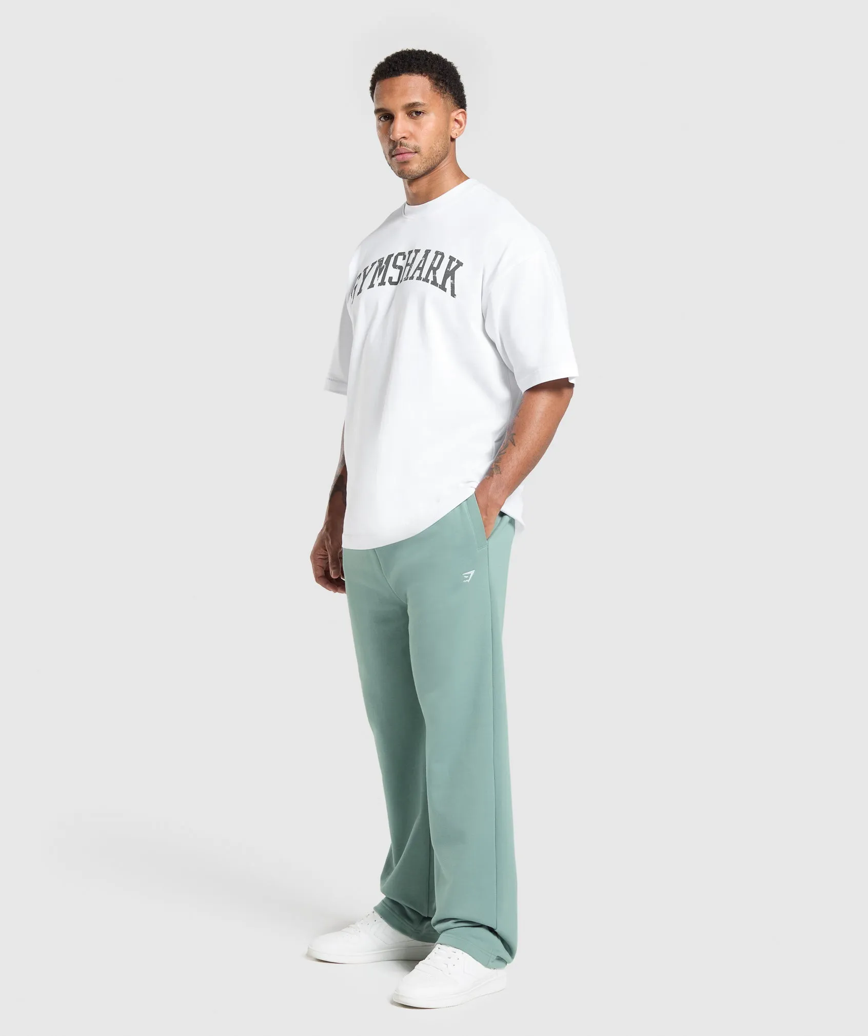 Gymshark Rest Day Essentials Straight Leg Joggers - Celeste Blue sold by Gymshark product image thumbnail 4