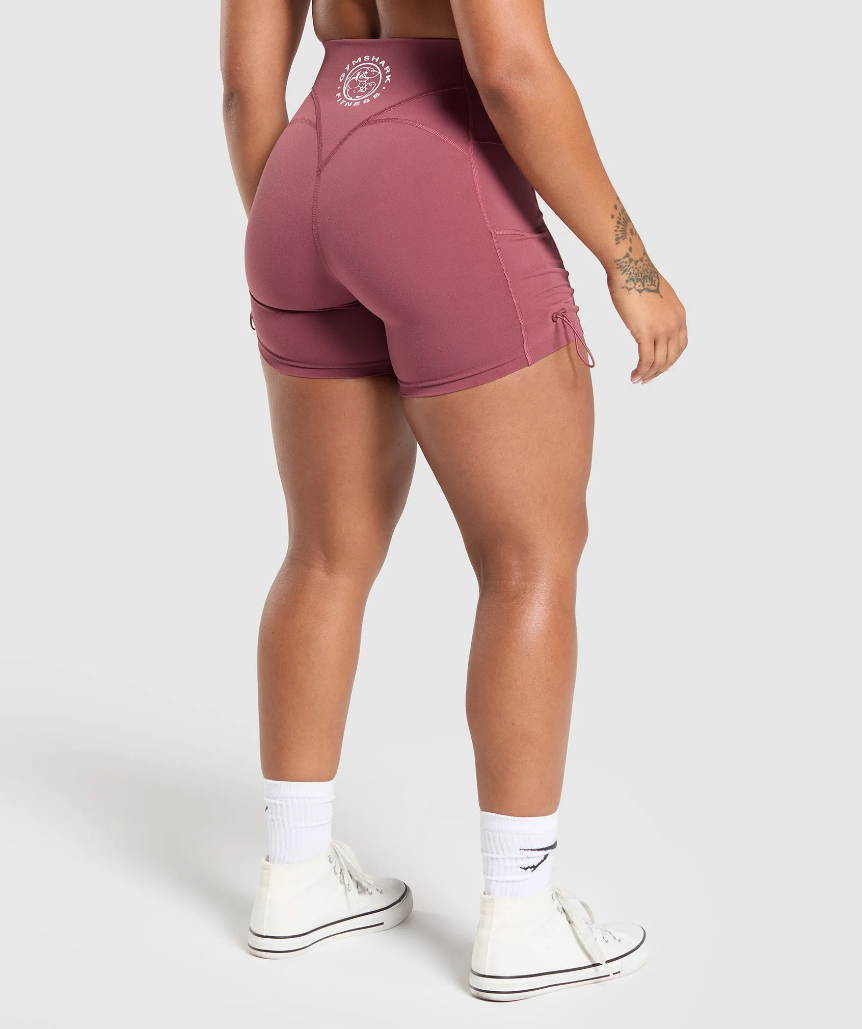 Gymshark Legacy Logo Tight Shorts - Washed Berry Pink sold by Gymshark product image thumbnail 2