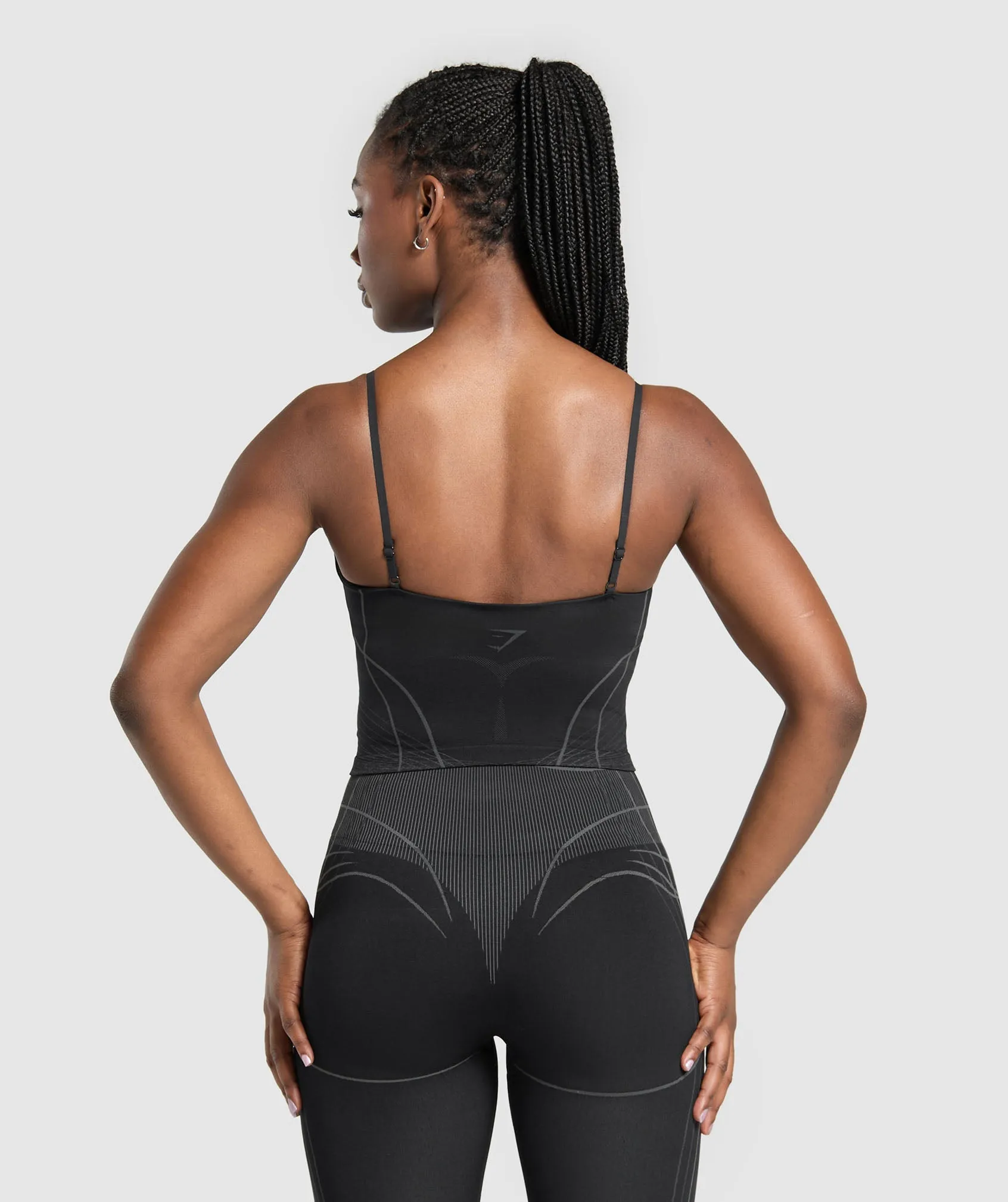 Gymshark Apex Seamless Midi Tank - Black/Graphite Grey sold by Gymshark product image thumbnail 2