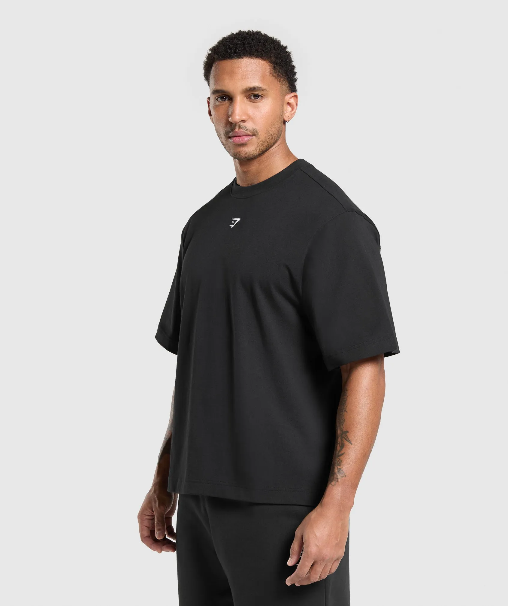 Gymshark Rest Day Essentials Boxy T-Shirt - Black sold by Gymshark product image thumbnail 3