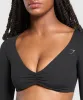 Gymshark Twist Front Long Sleeve Top - Black sold by Gymshark