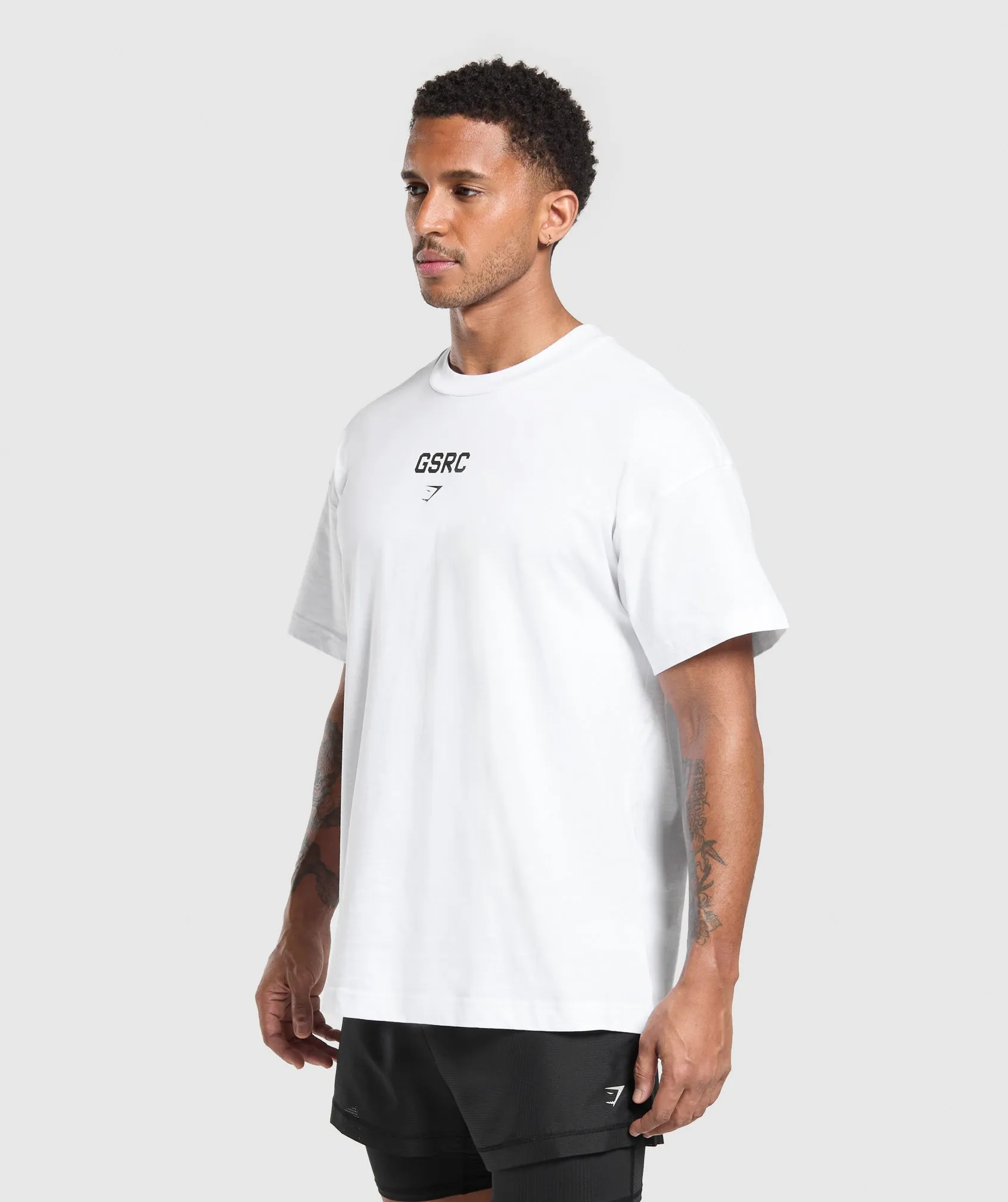 Gymshark GSRC T-Shirt - White sold by Gymshark product image thumbnail 3