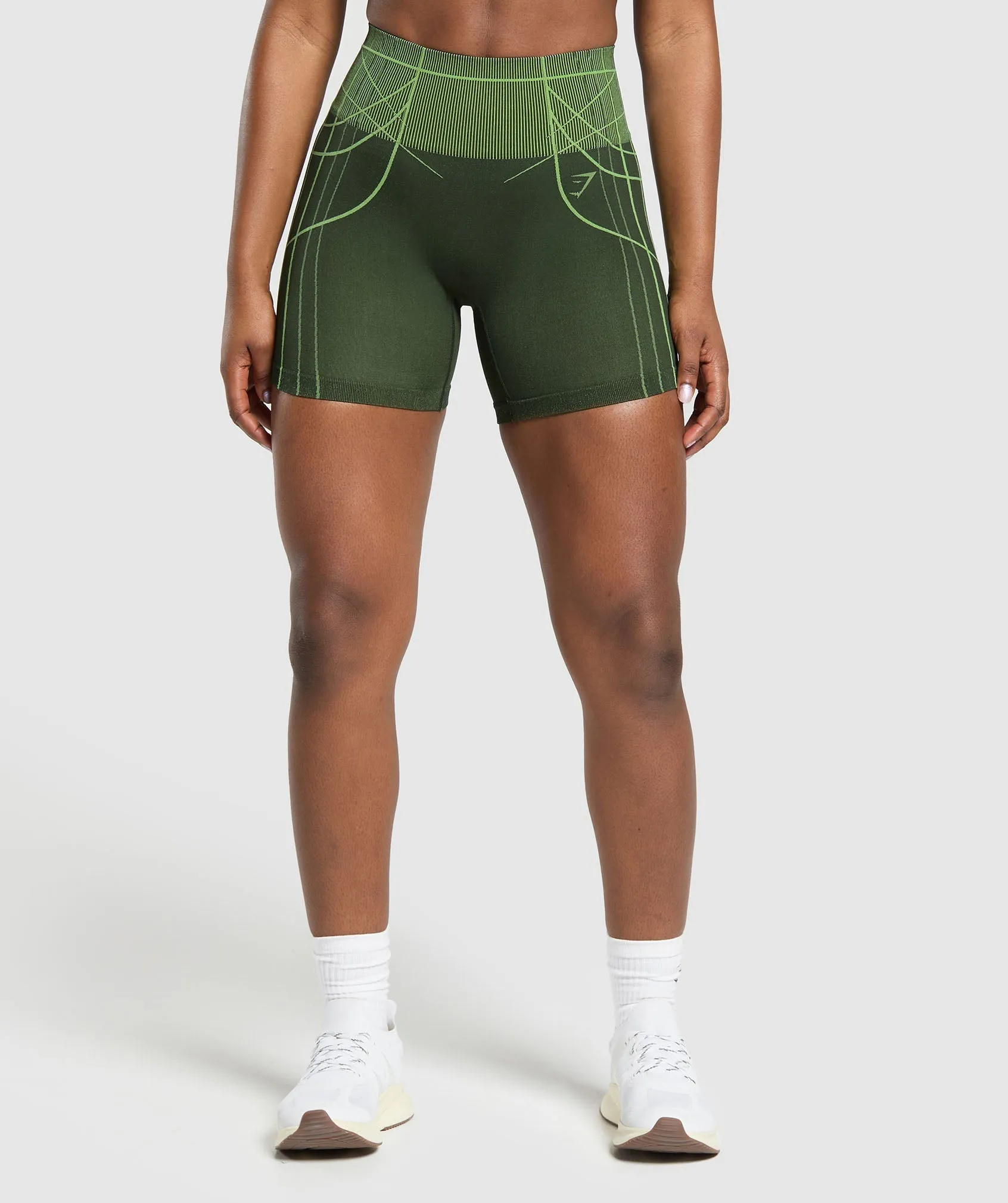 Gymshark Apex Seamless Shorts - Trail Green/Energy Gelato Green sold by Gymshark